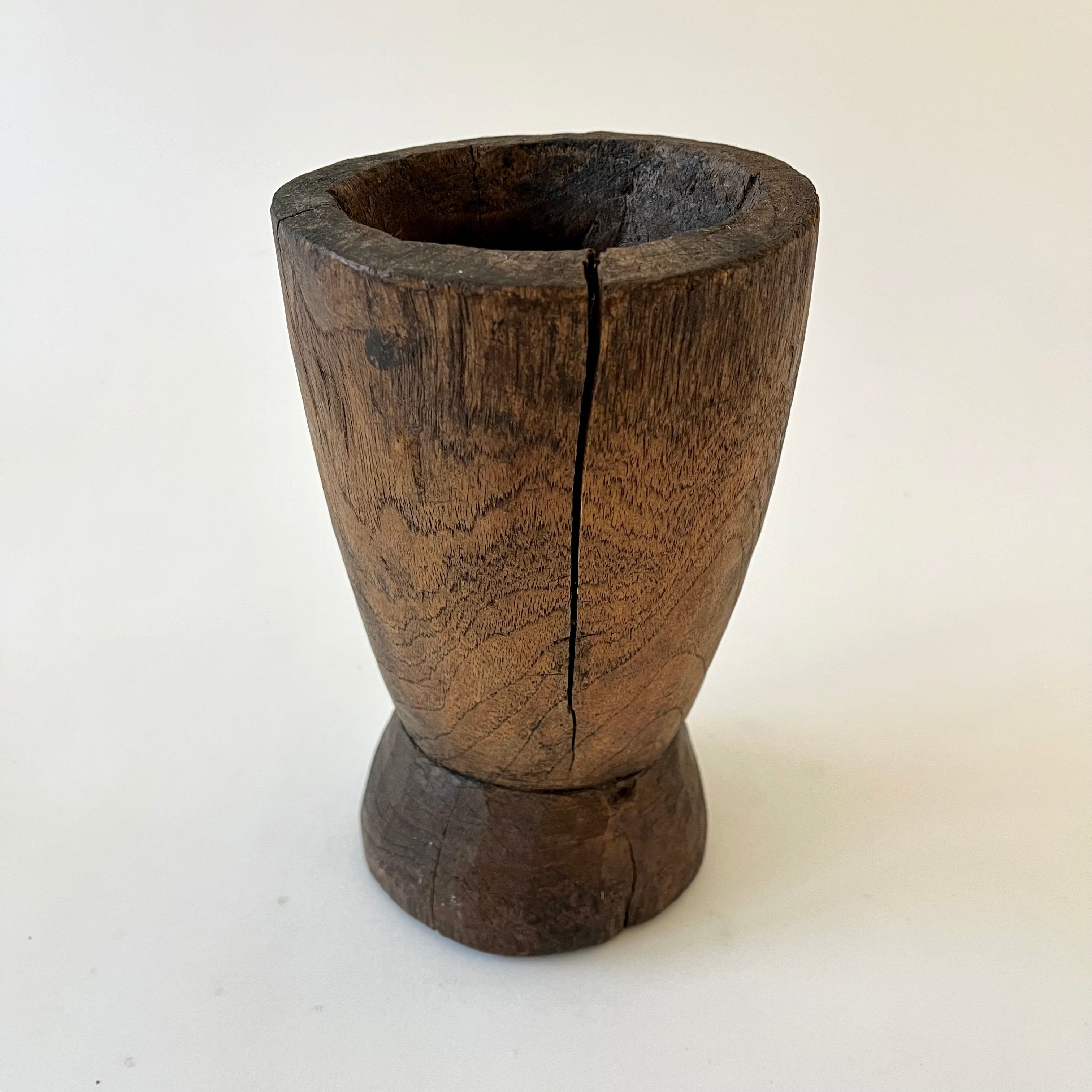 Primitive Wooden Mortar