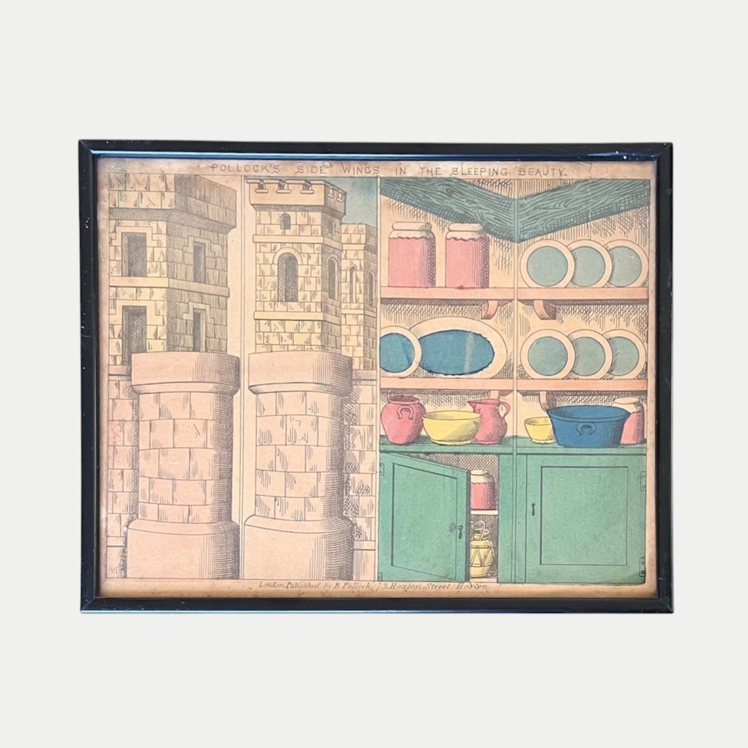 Antique Hand-colored Theatrical Print, Sleeping Beauty