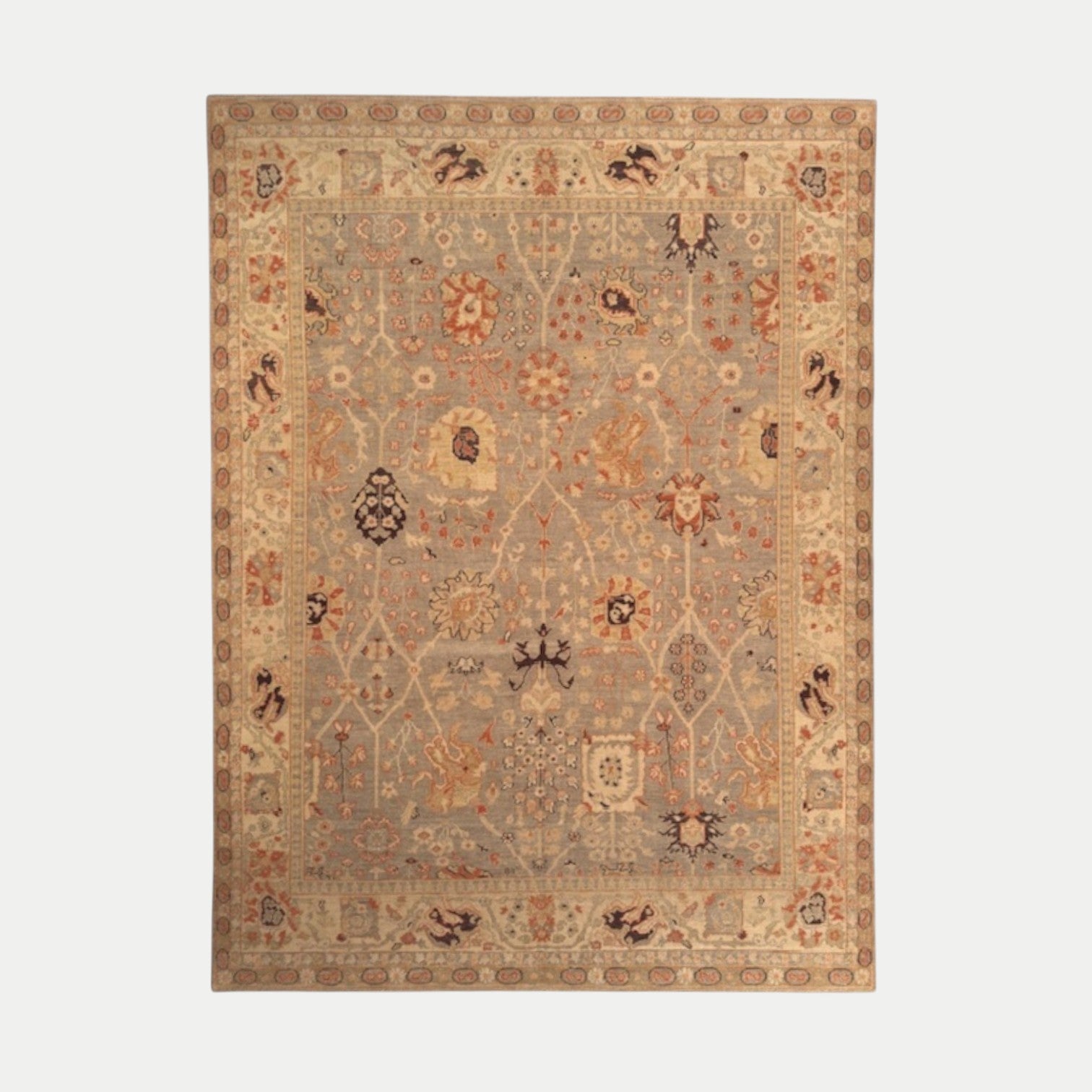 Earthy Oushak Serapi Rug