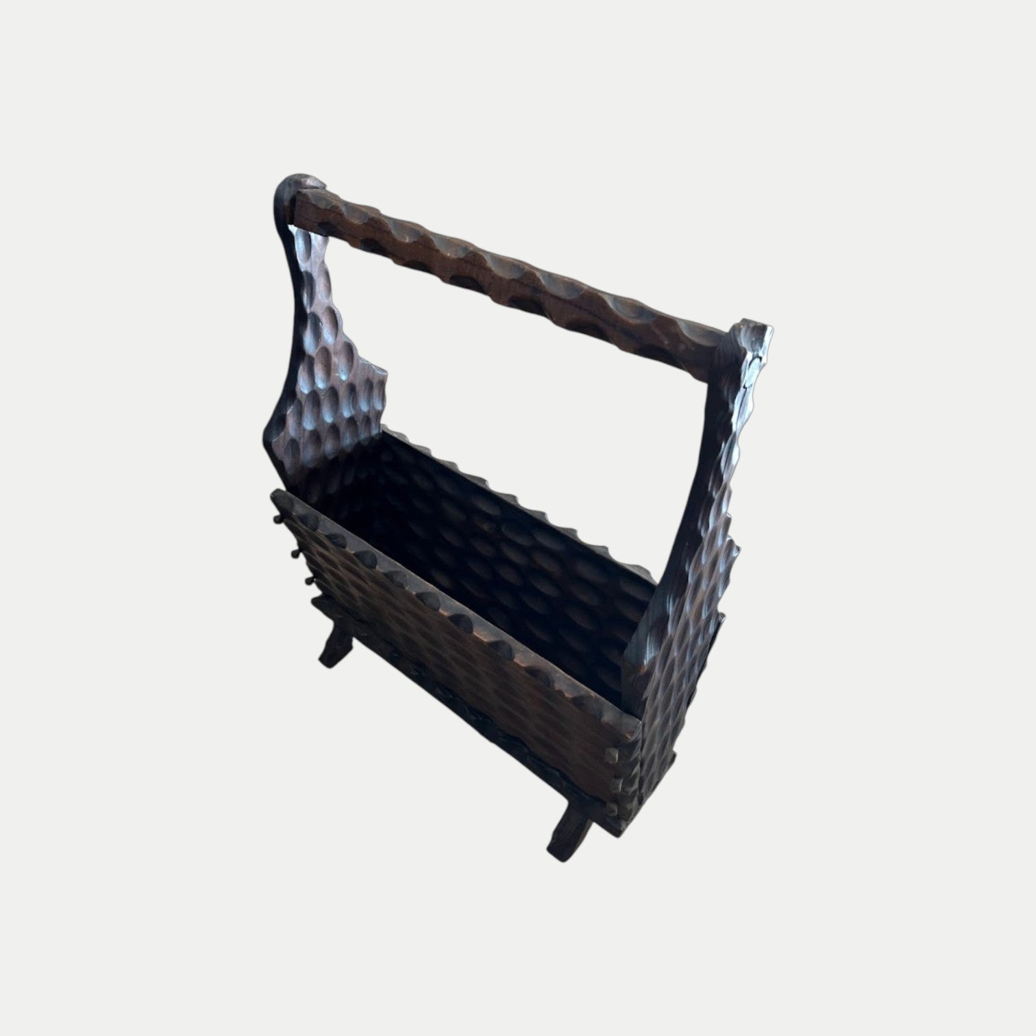 1960s Spanish Brutalist Magazine Rack - Medium