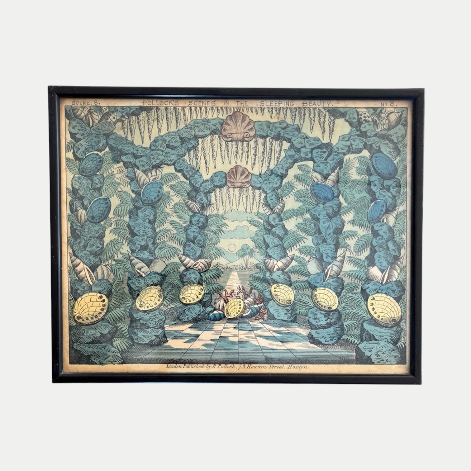 Antique Hand-colored Theatrical Print, Sleeping Beauty