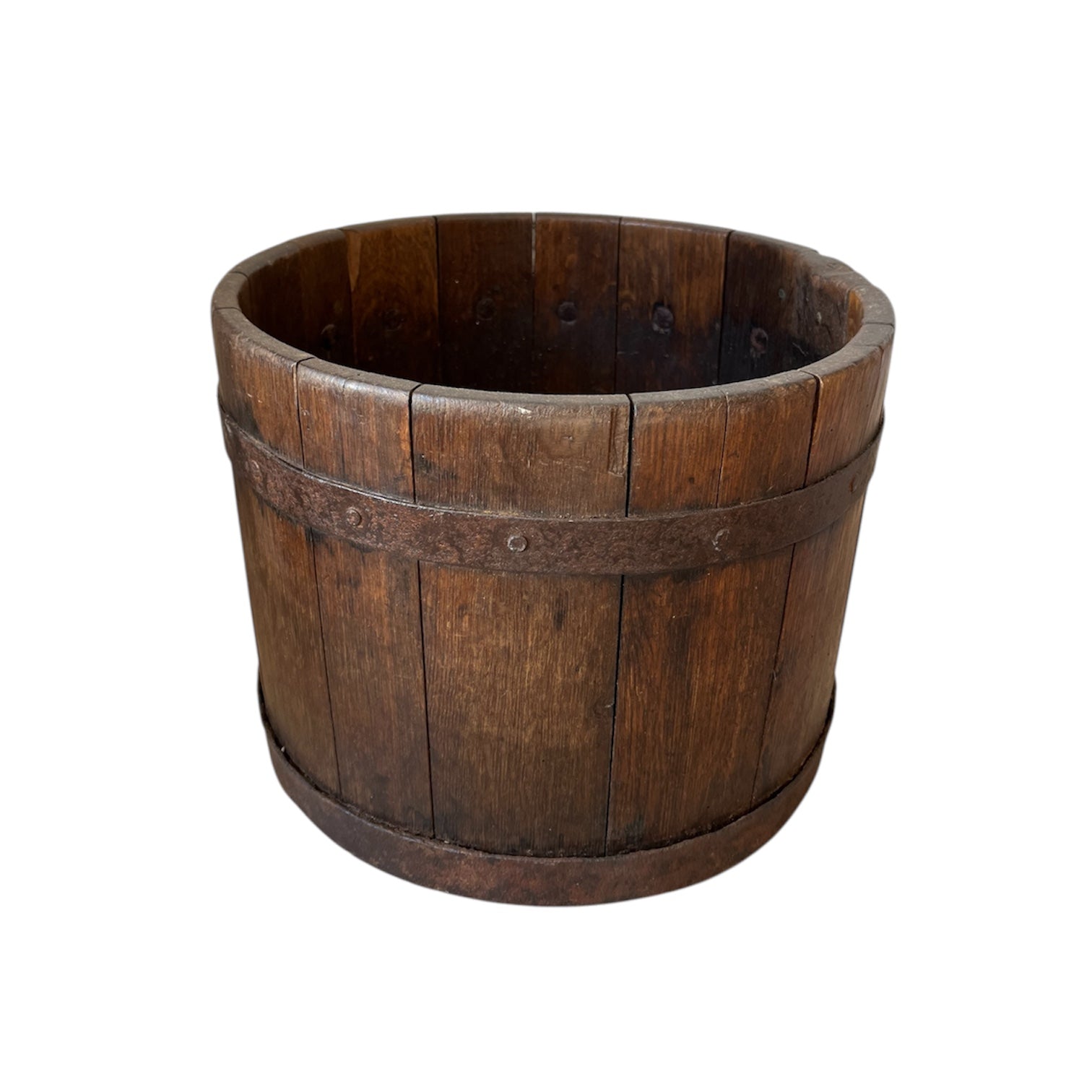 Vintage Primitive Wooden Grain Bucket