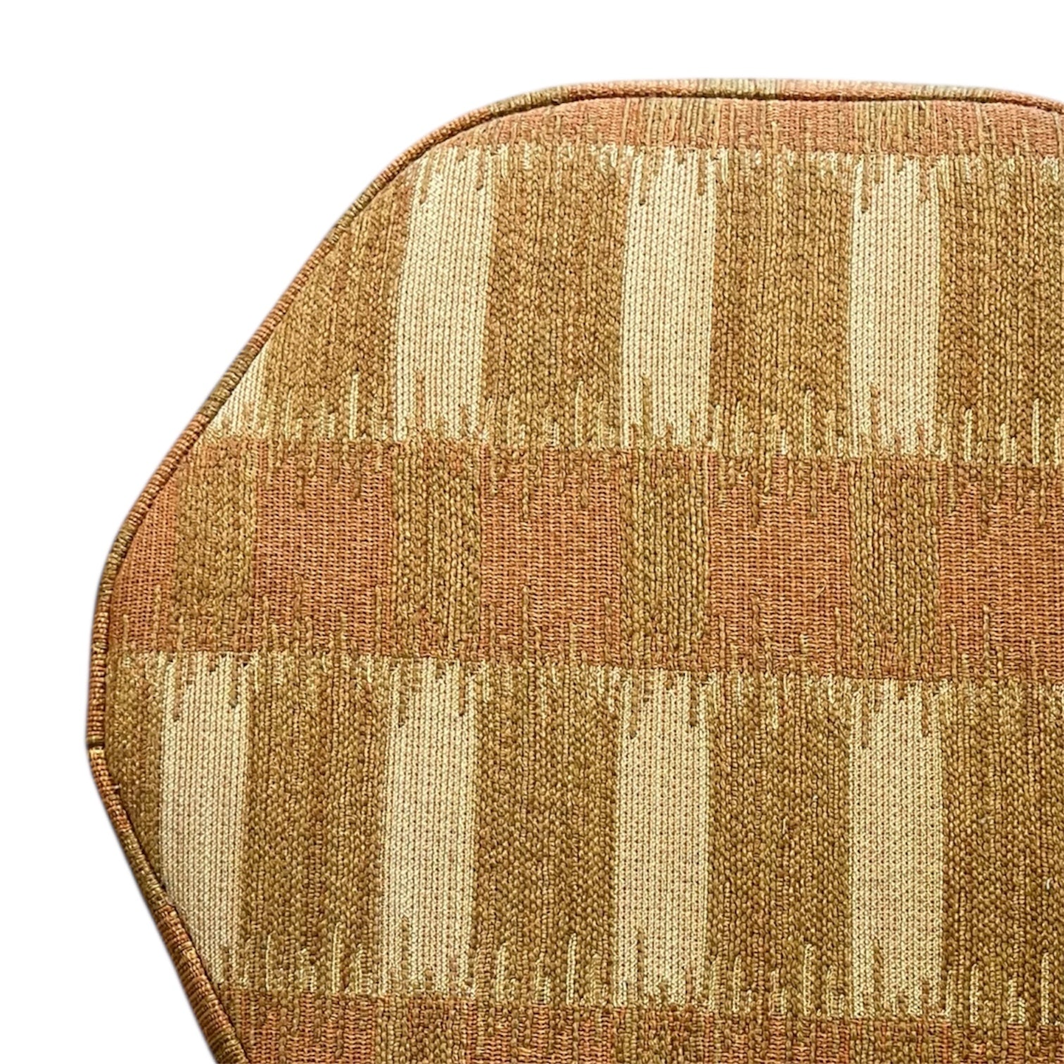 Vintage Bobbin-Leg Upholstered Stool