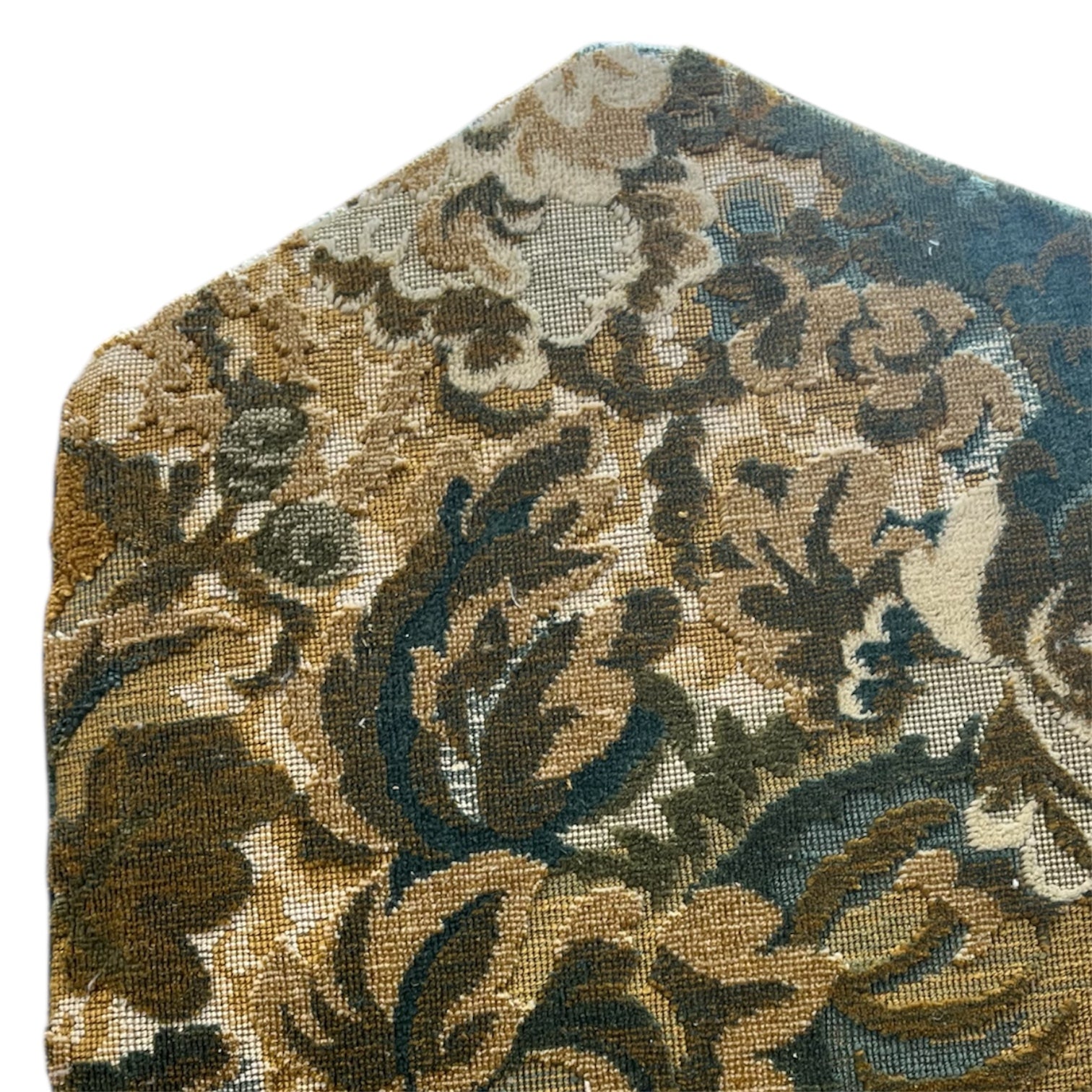 Vintage Bobbin-Leg Upholstered Stool