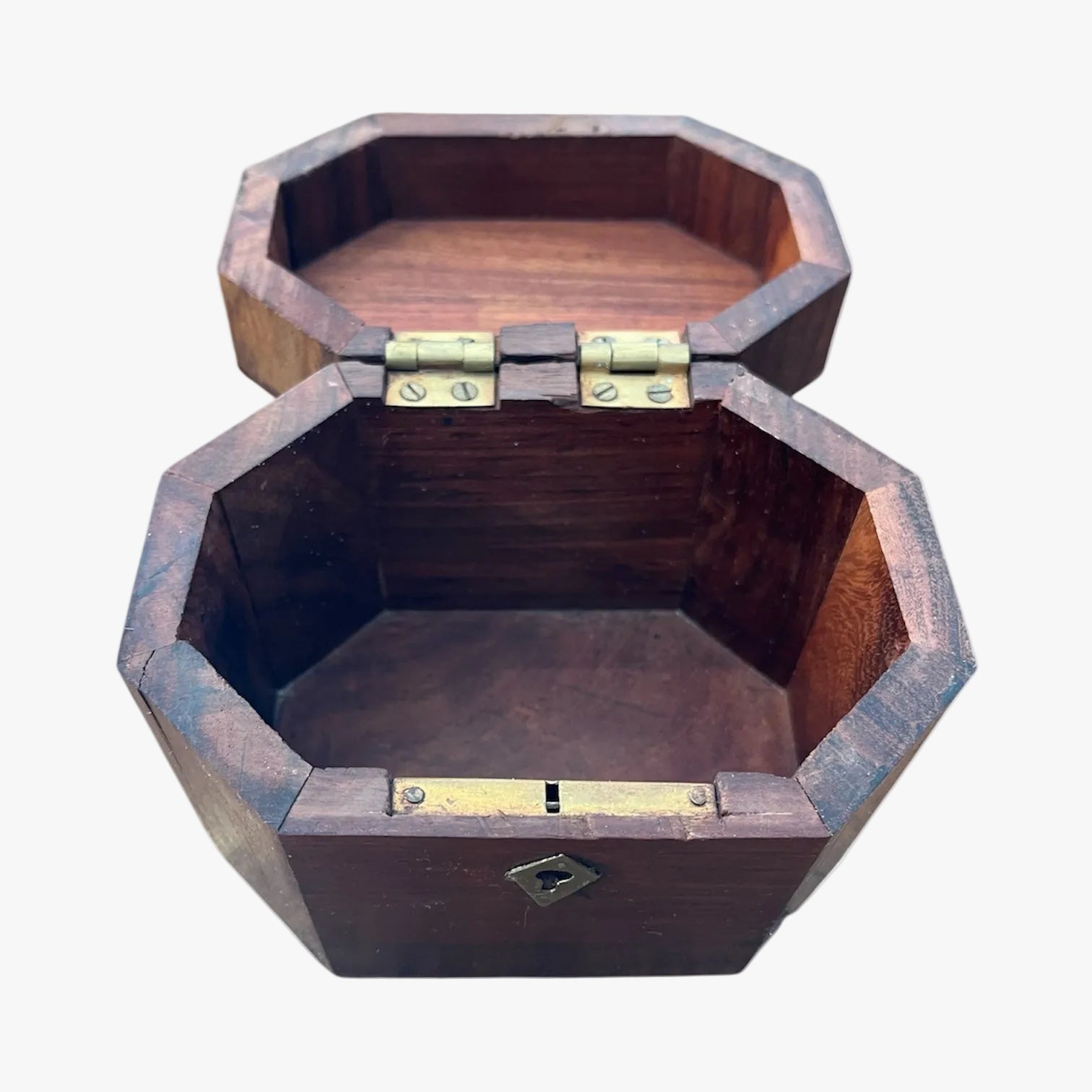 Antique Wooden Tea Caddy Box