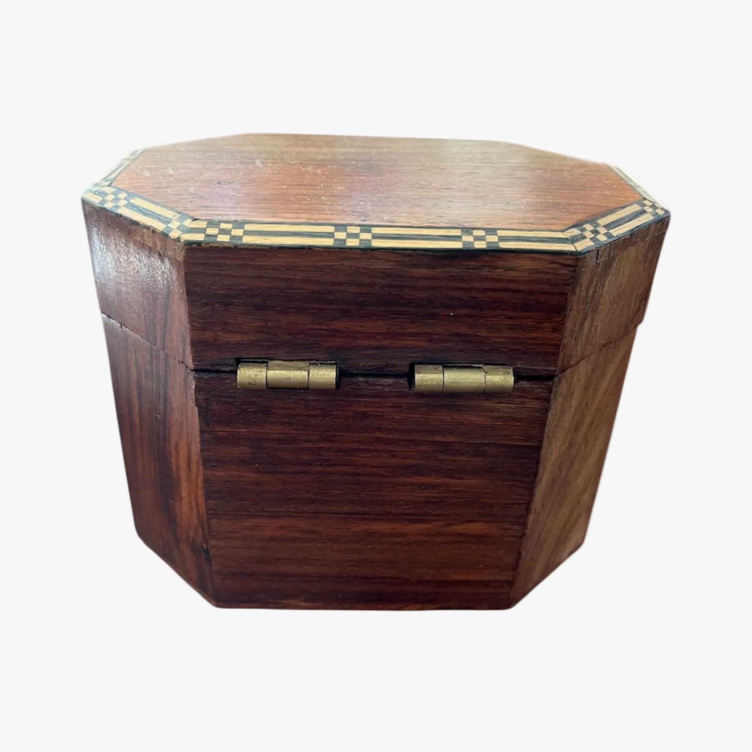 Antique Wooden Tea Caddy Box