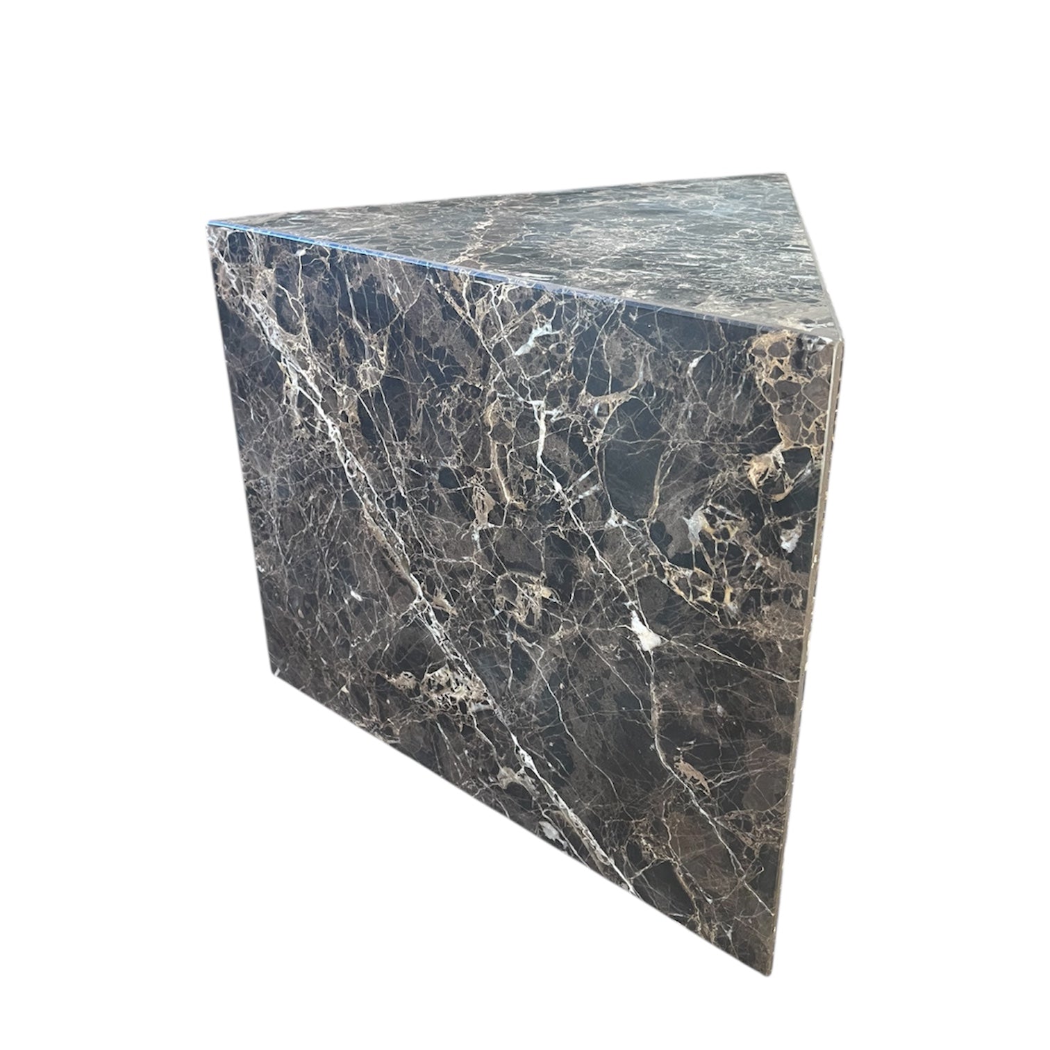 Chocolate Emberador Tri Side Table