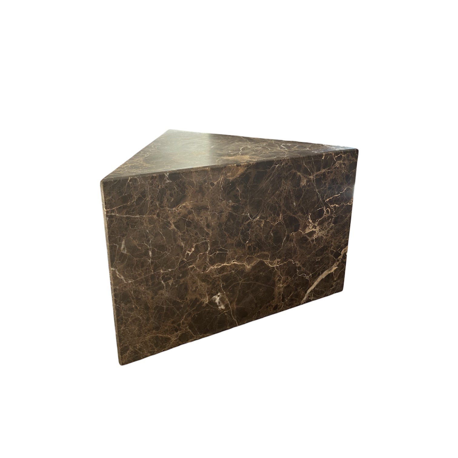 Chocolate Emberador Tri Side Table