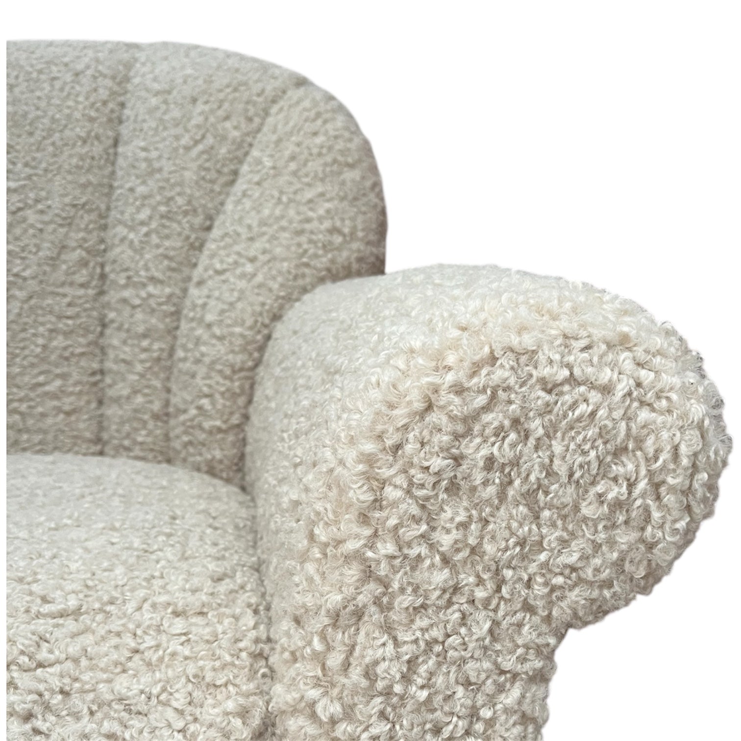 S/2 Vintage Reupholstered Channel Back Arm Chairs