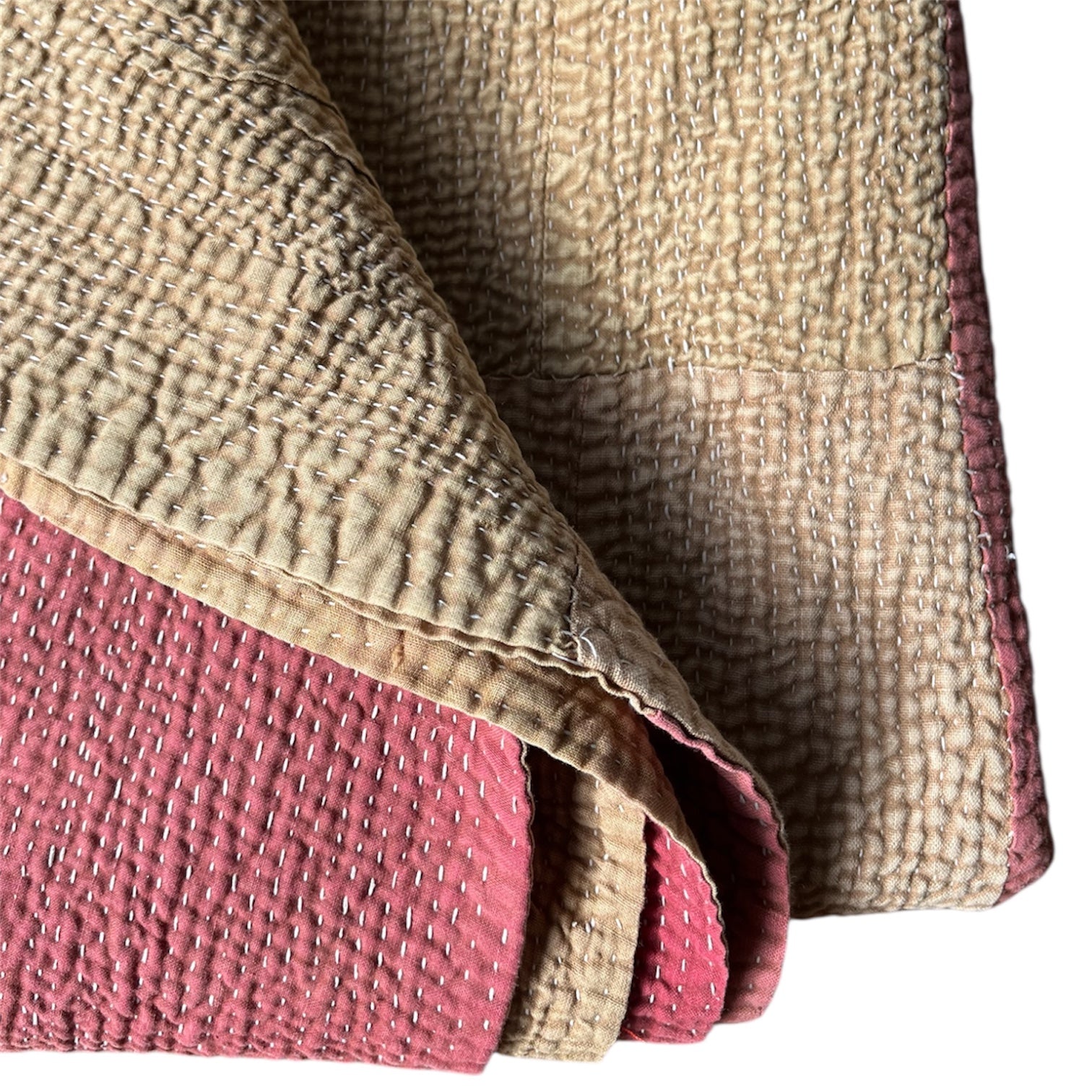 Vintage Kantha Textile Coverlet