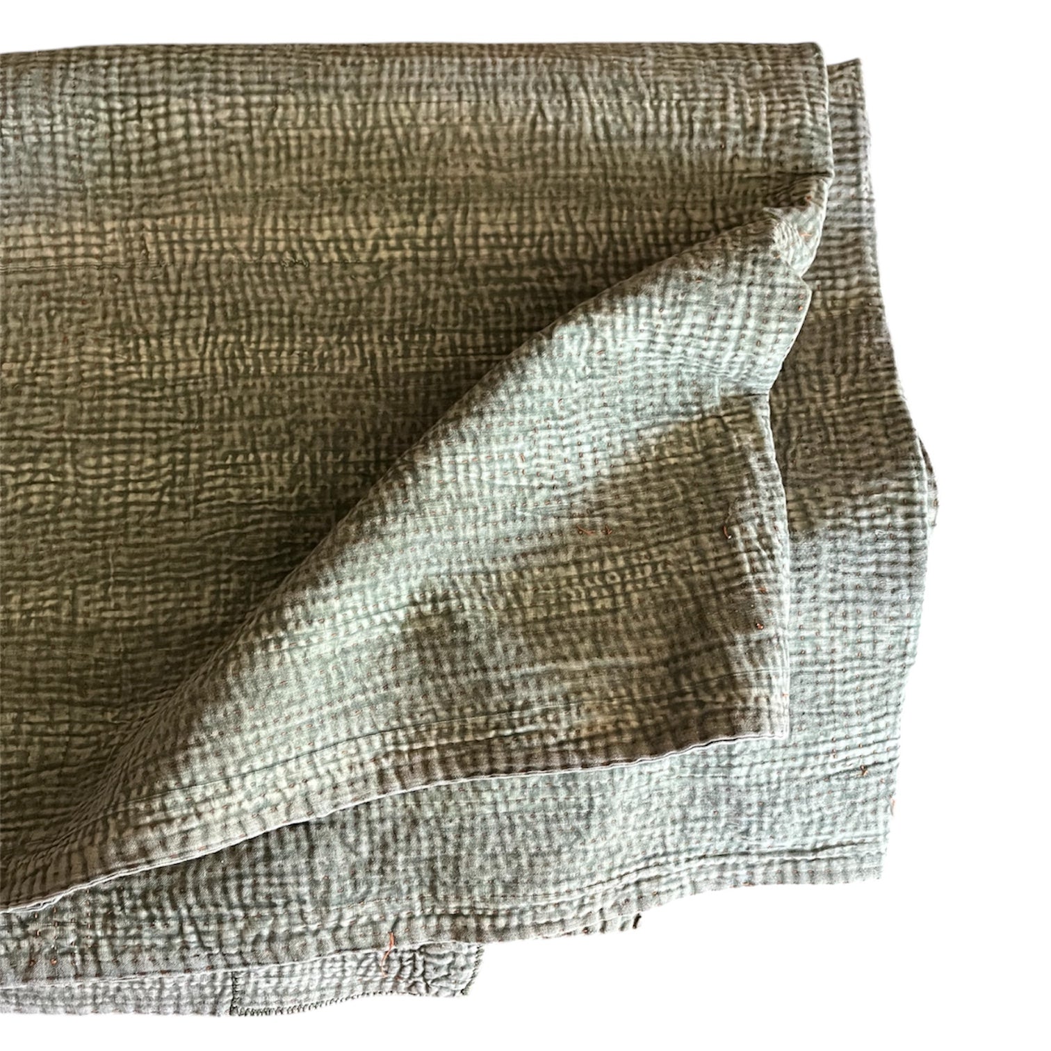 Vintage Kantha Textile Coverlet