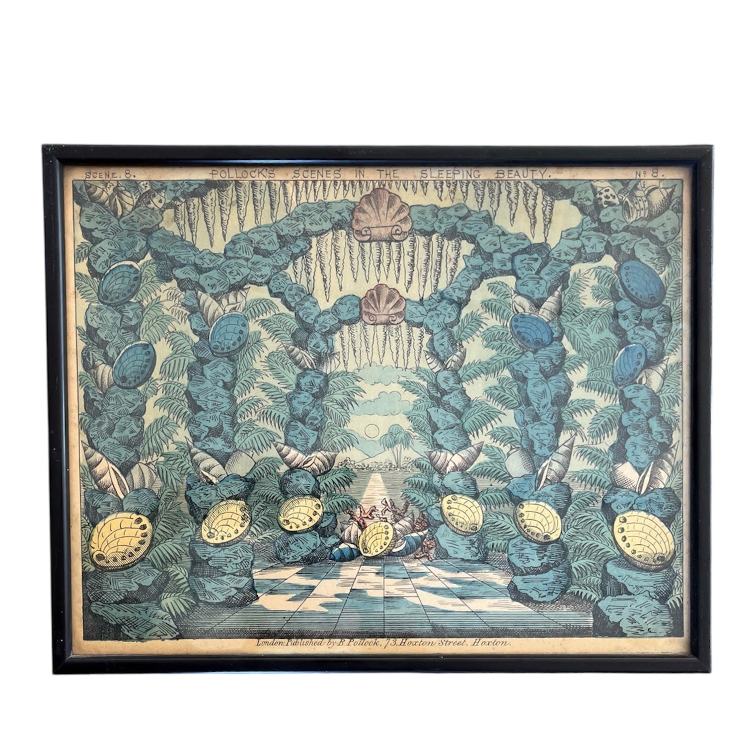 Antique Hand-colored Theatrical Print, Sleeping Beauty