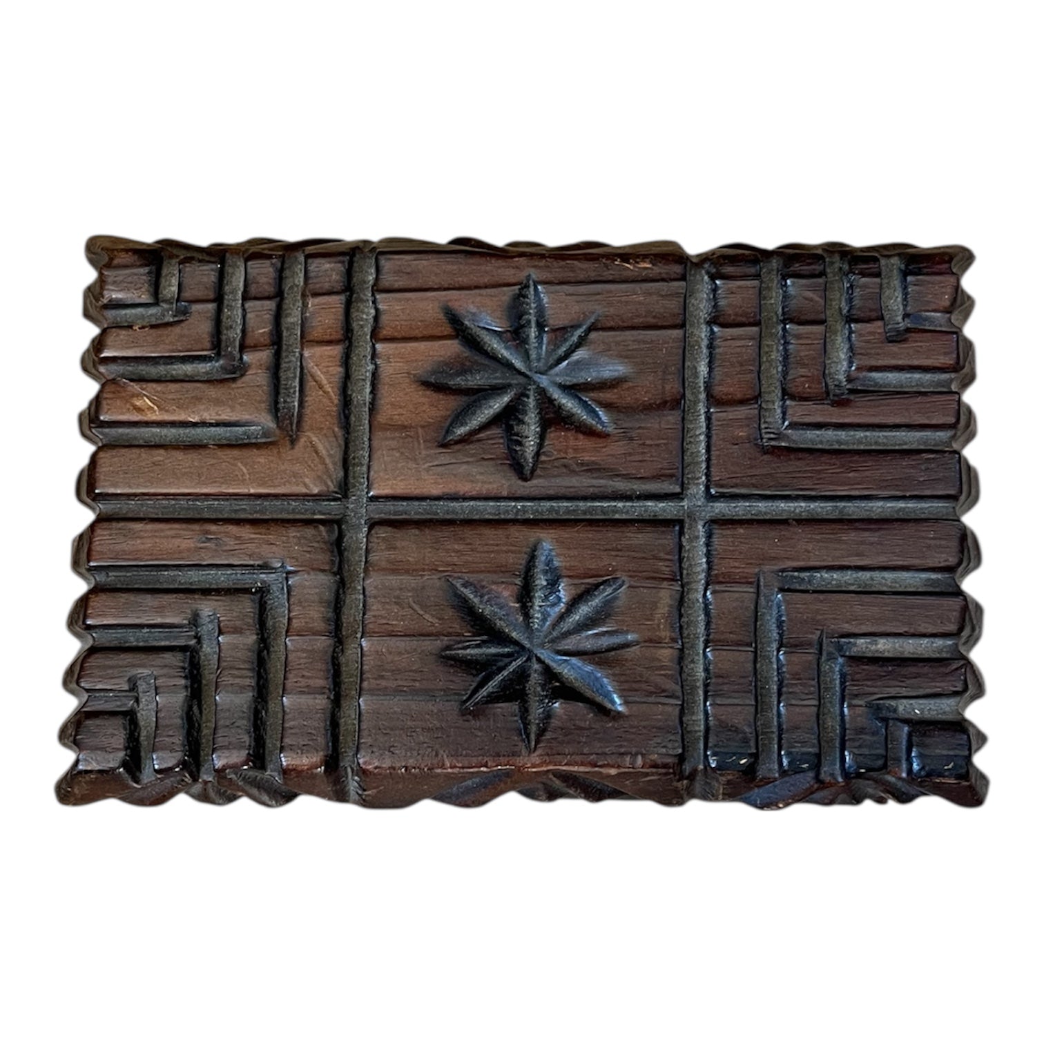 Carved Folk Art Wooden Box