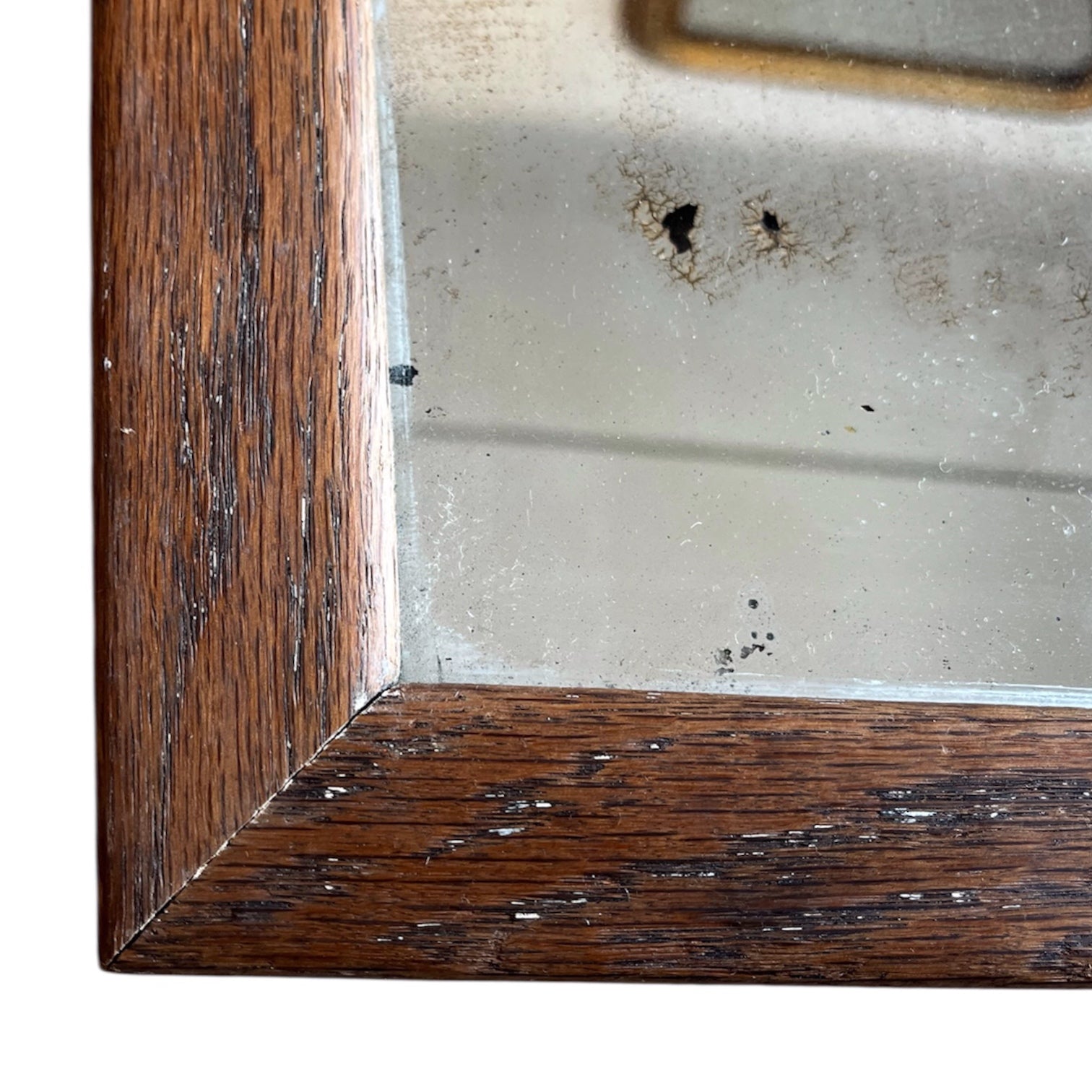 Rustic Oak Antique Glass Mirror