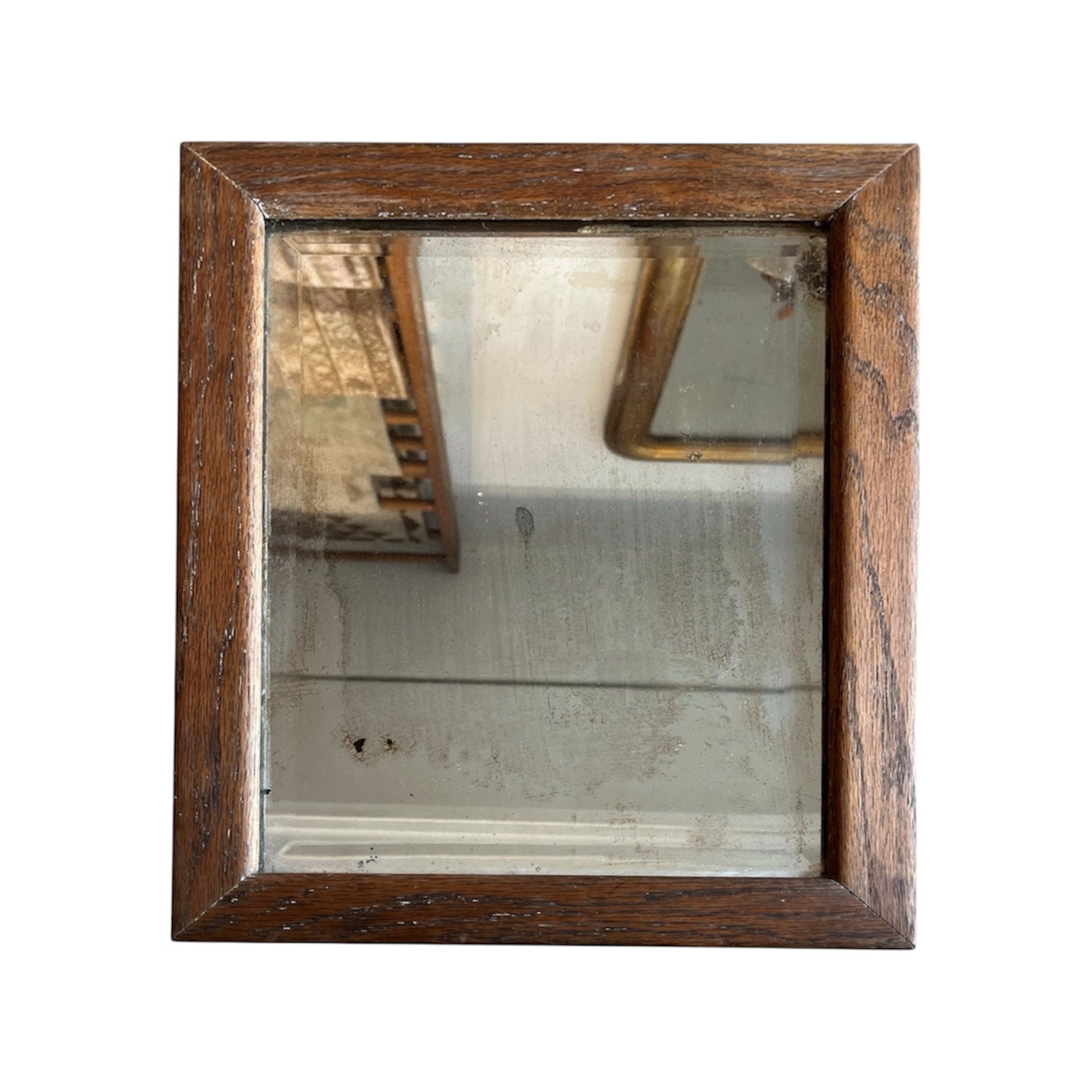 Rustic Oak Antique Glass Mirror