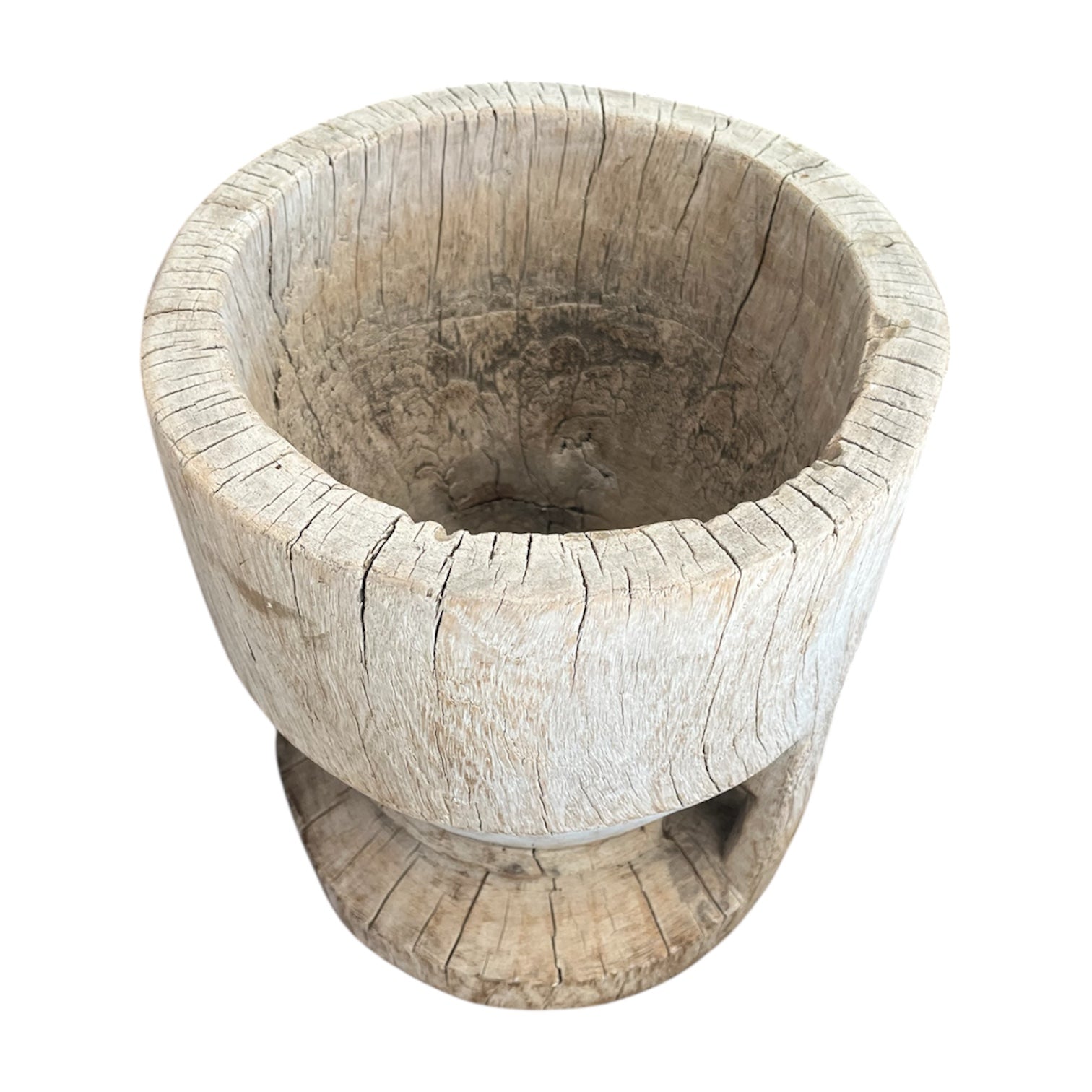 Vintage Wooden Village Mortar