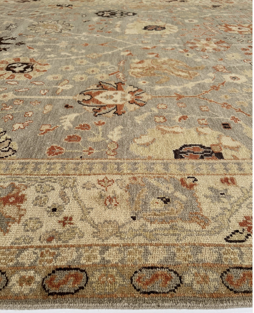 Earthy Oushak Serapi Rug