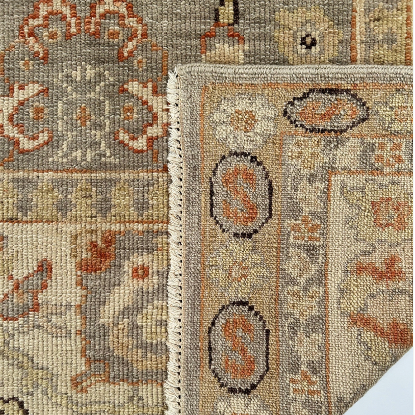 Earthy Oushak Serapi Rug