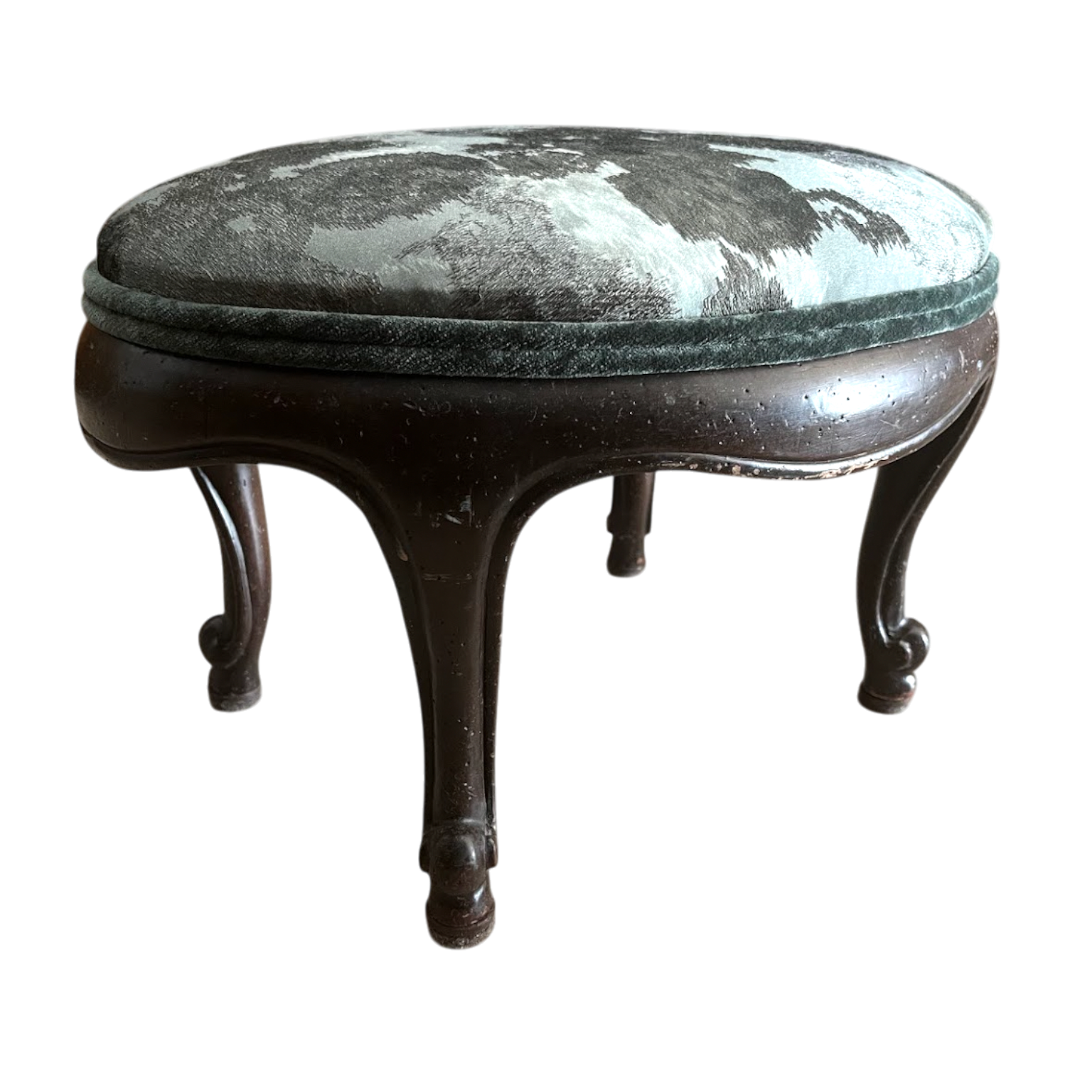 Victorian Newly Upholstered Foot Stool