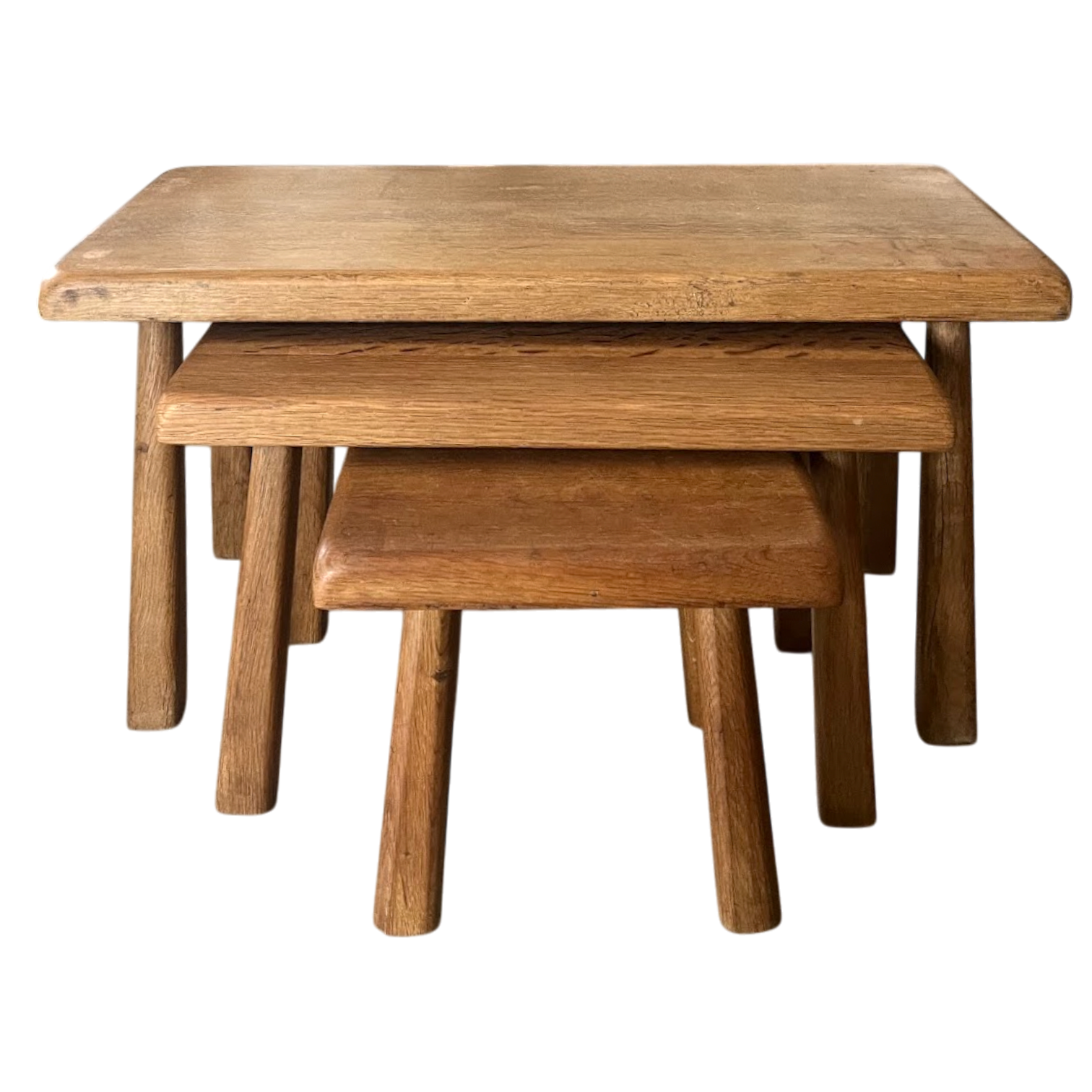 S/3 Danish Oak Nesting Tables