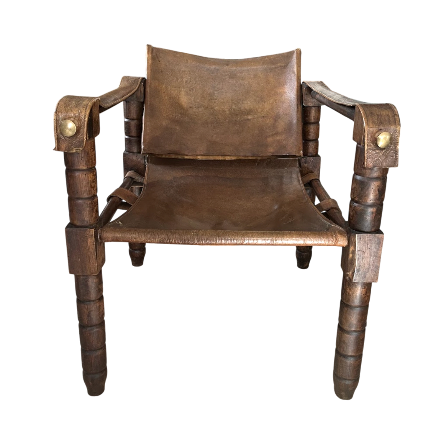 Vintage Leather Sling Chair