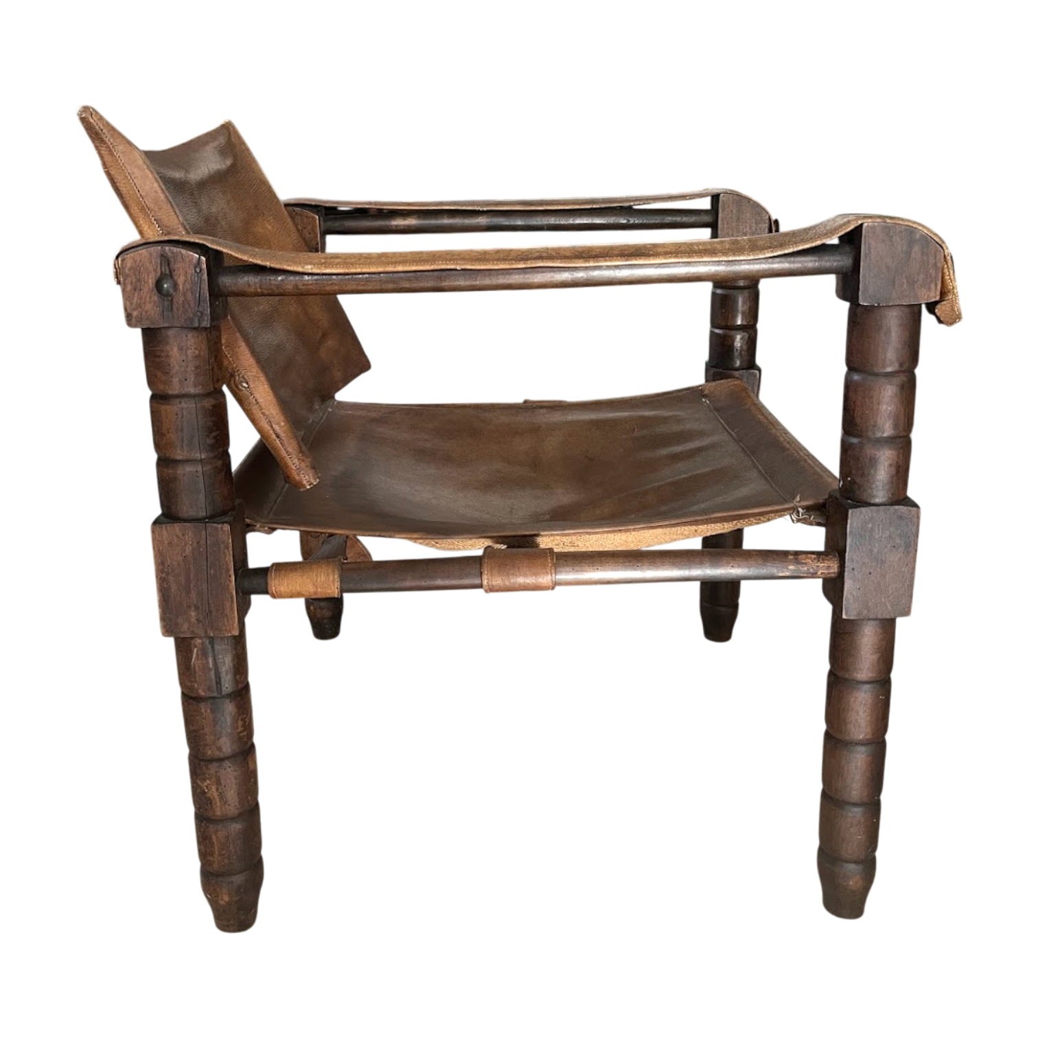 Vintage Leather Sling Chair