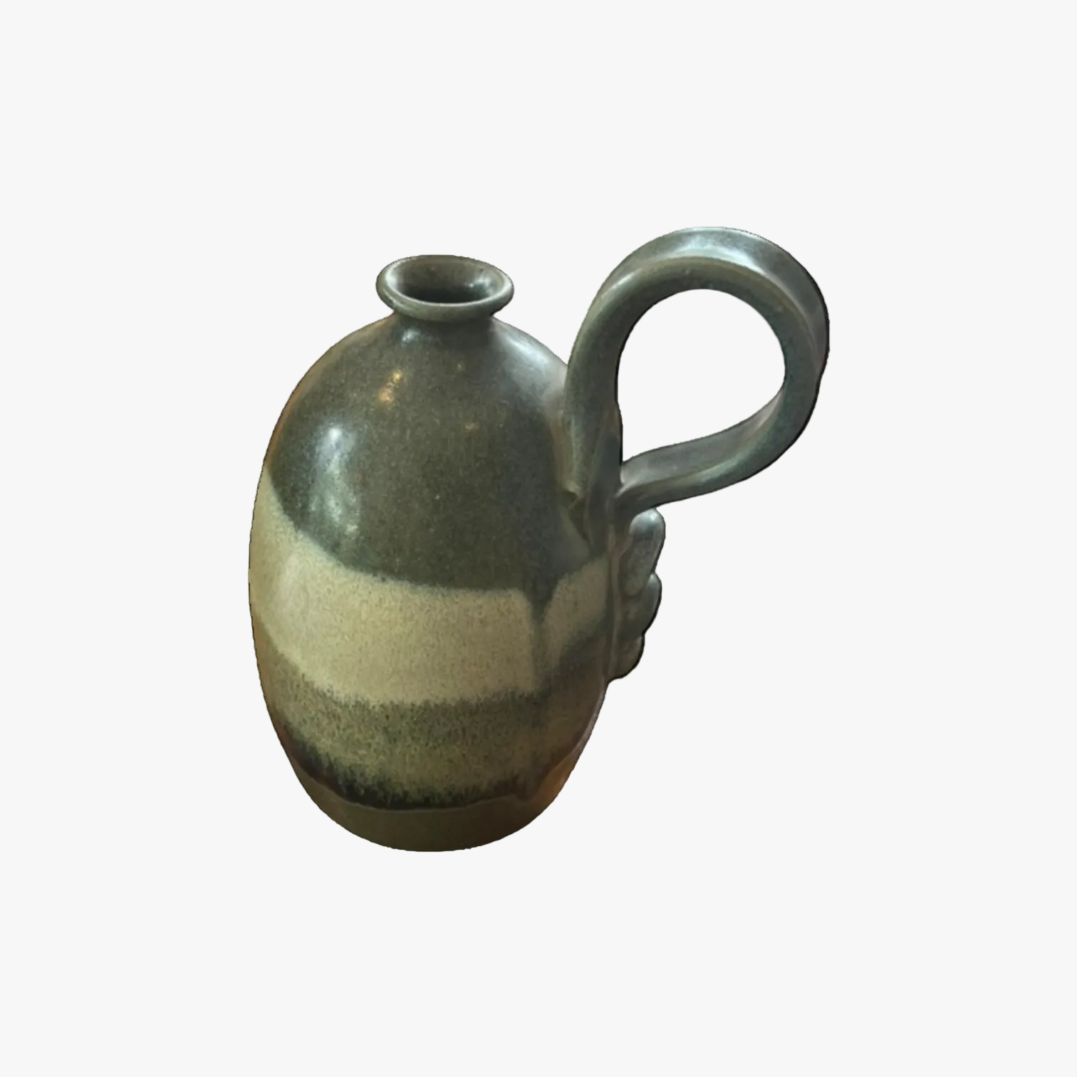 Verdant Stripe Ceramic Jug