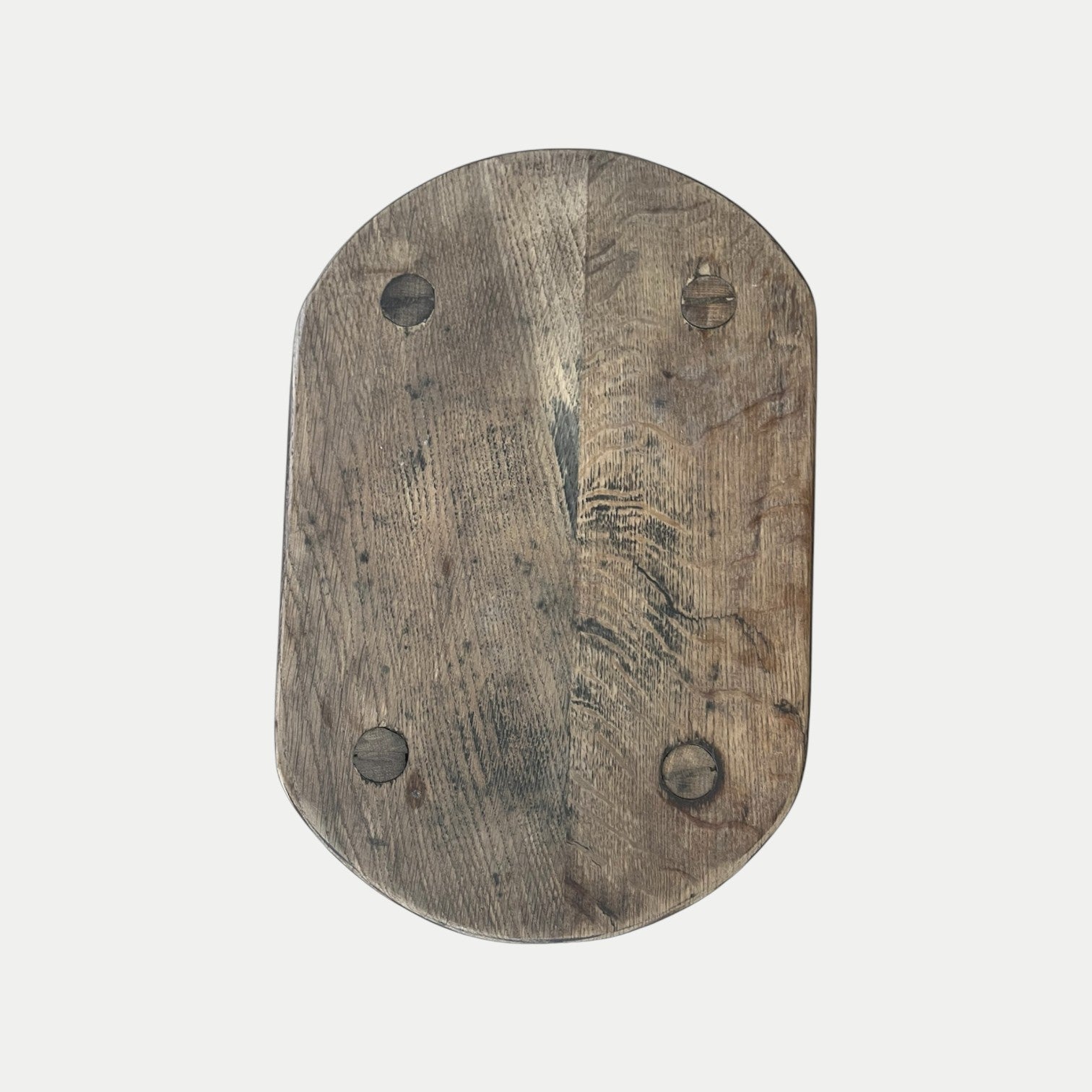 Primitive Oval Wood Side Table