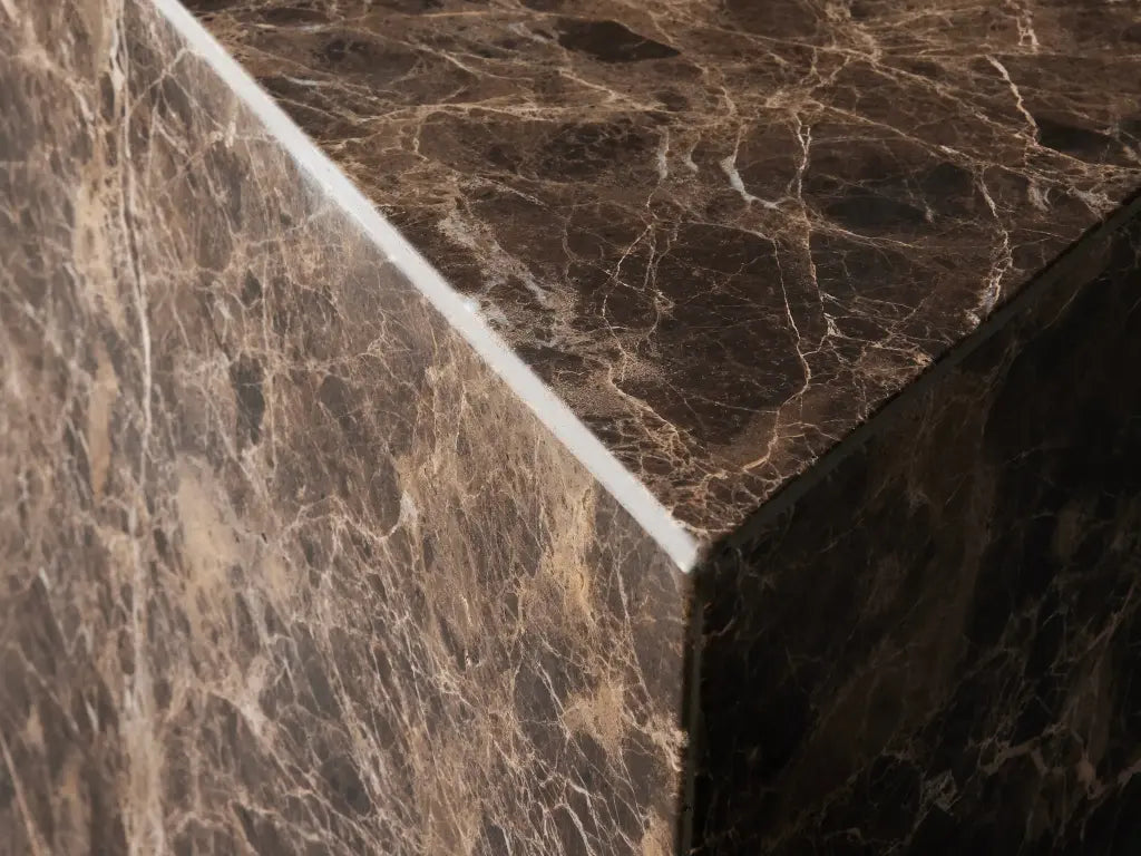 Chocolate Emberador Tri Side Table