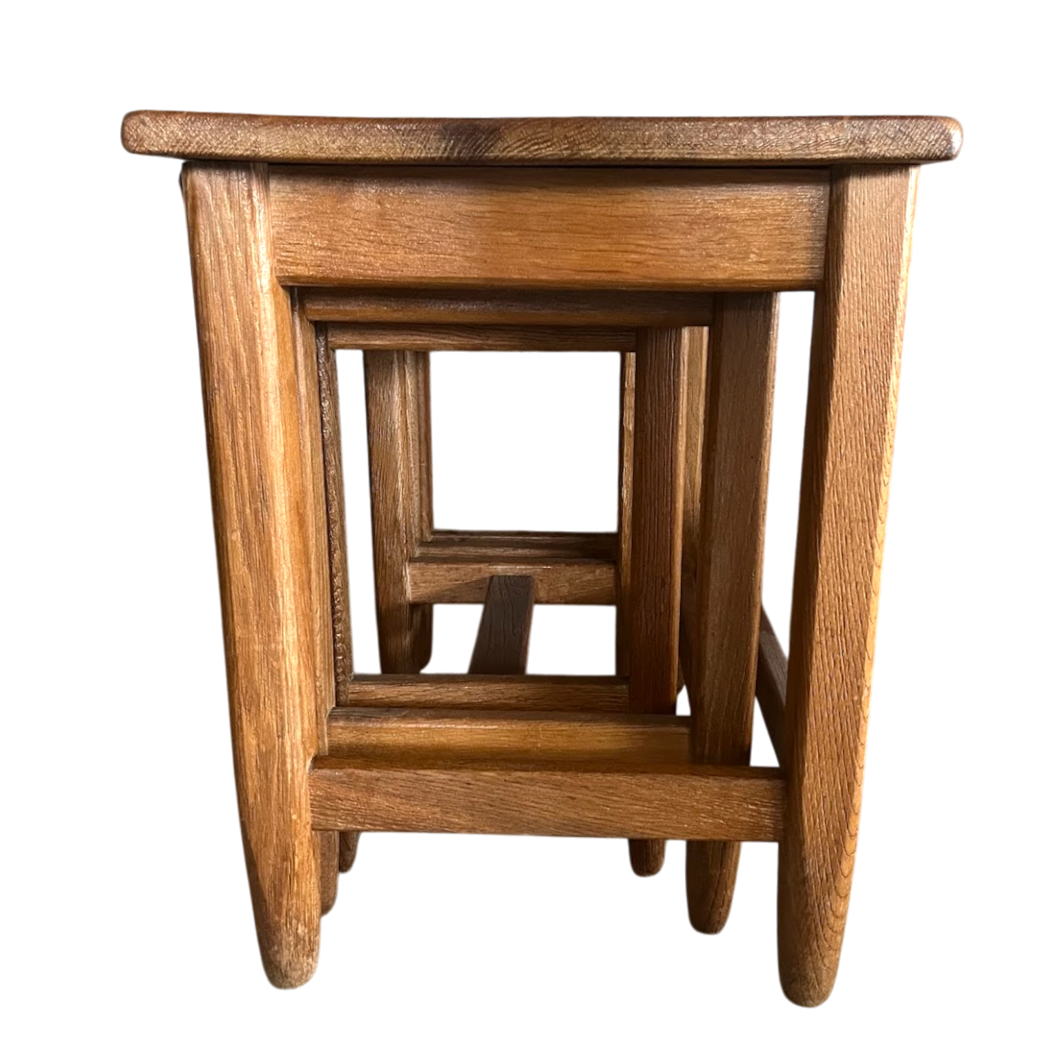 S/3 Vintage Danish Wood Nesting Tables