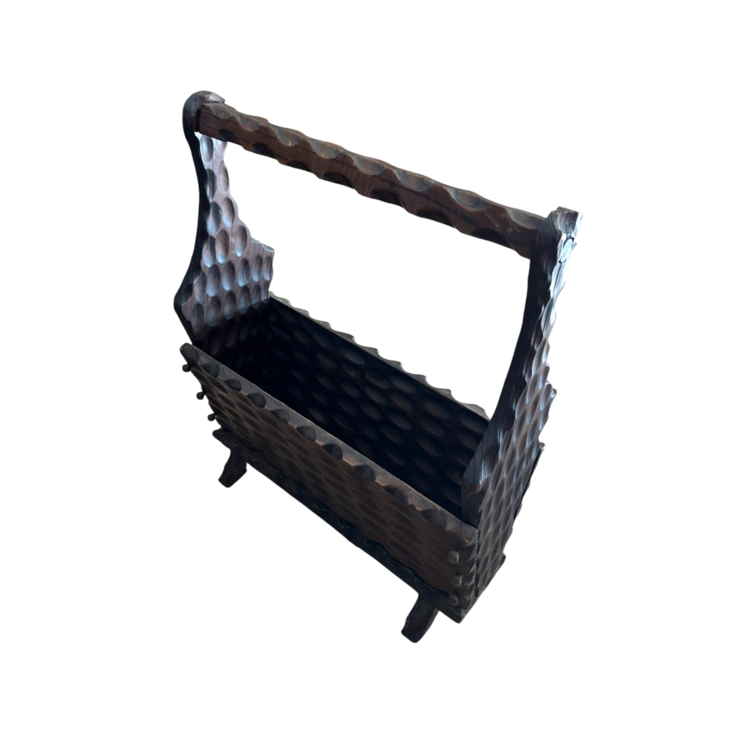 1960s Spanish Brutalist Magazine Rack - Medium