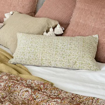 Plumeria Linen Pillow