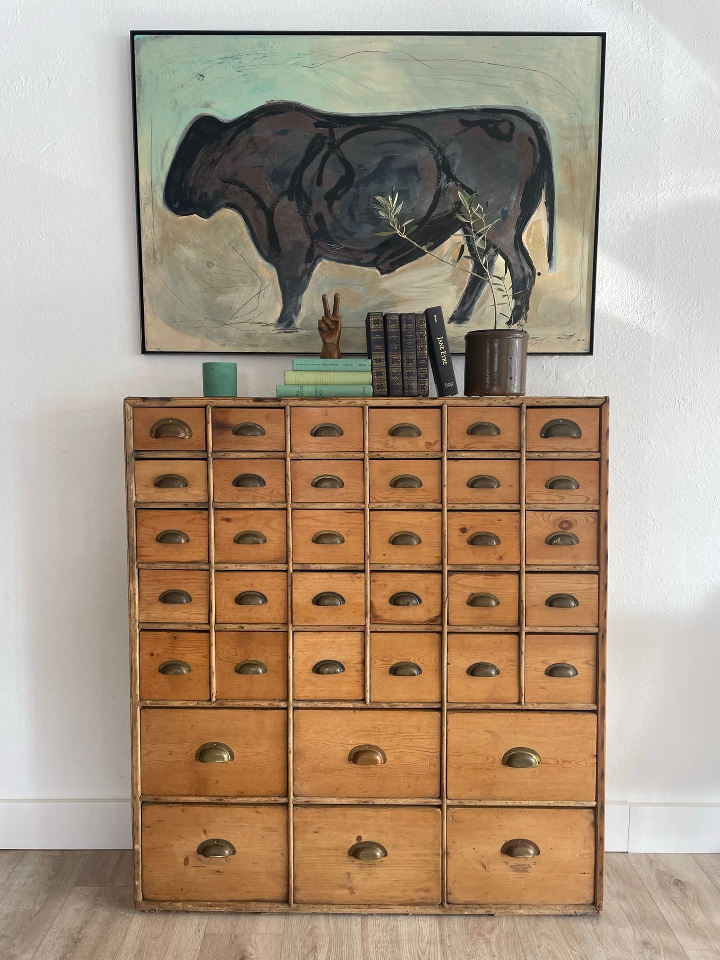 Vintage Pine Apothecary Cabinet