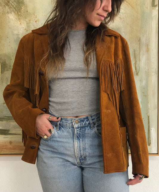 Vintage Suede Fringe Jacket