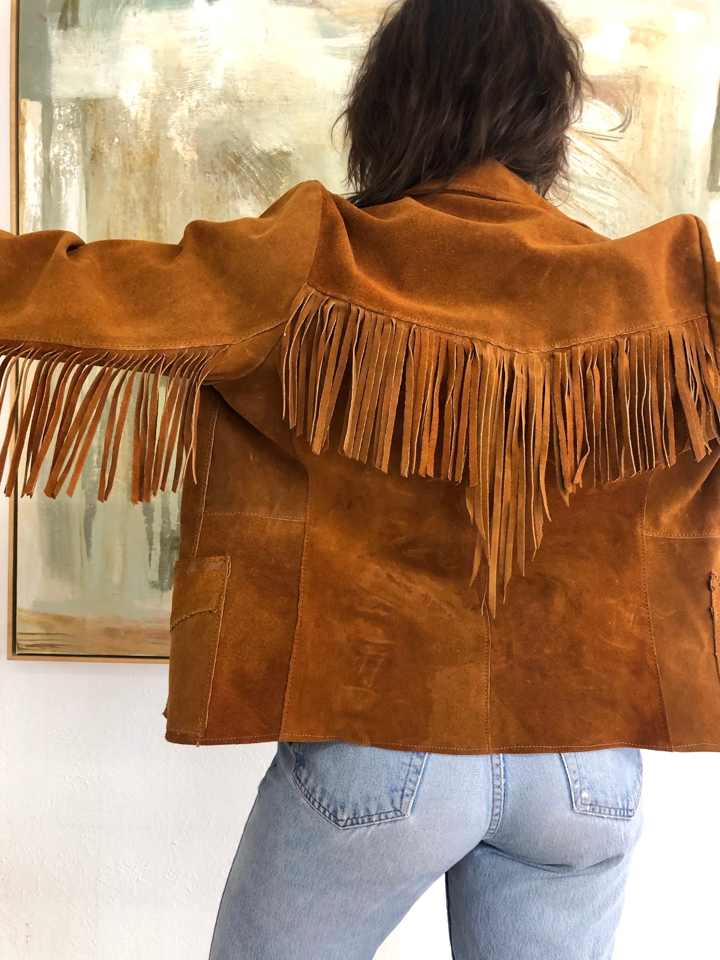 Vintage Suede Fringe Jacket