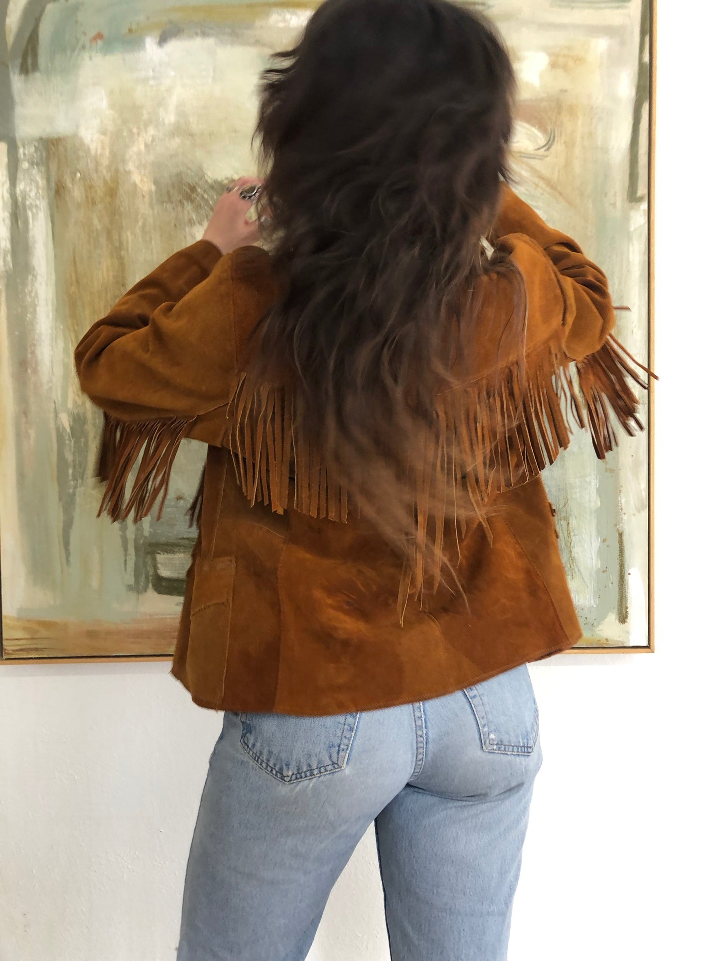Vintage Suede Fringe Jacket