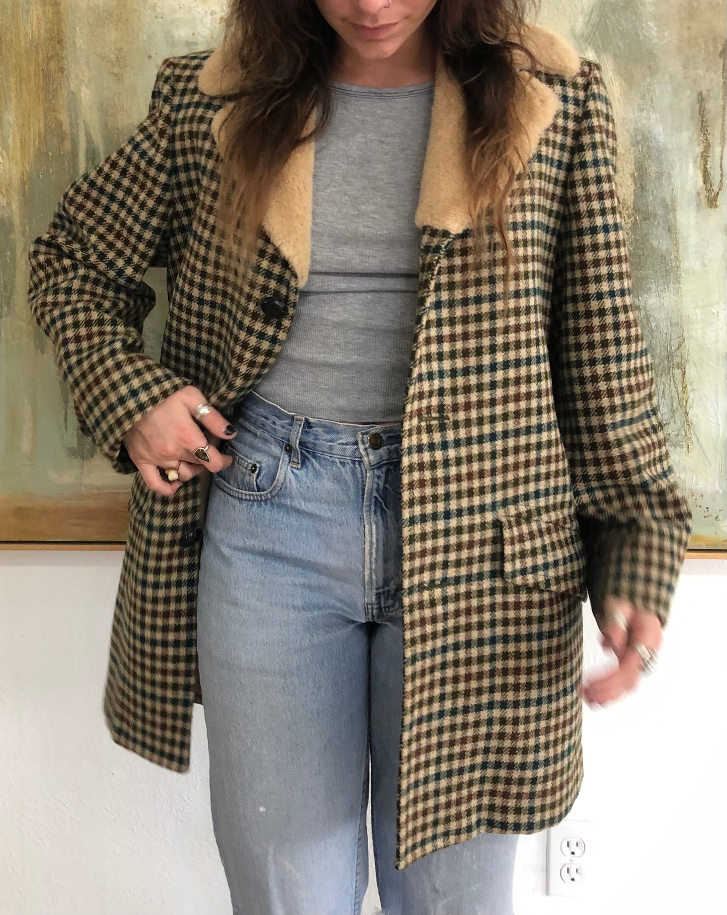 Vintage Pendleton Plaid Wool Coat