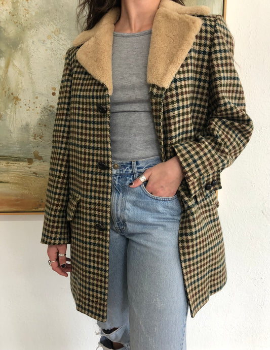 Vintage Pendleton Plaid Wool Coat