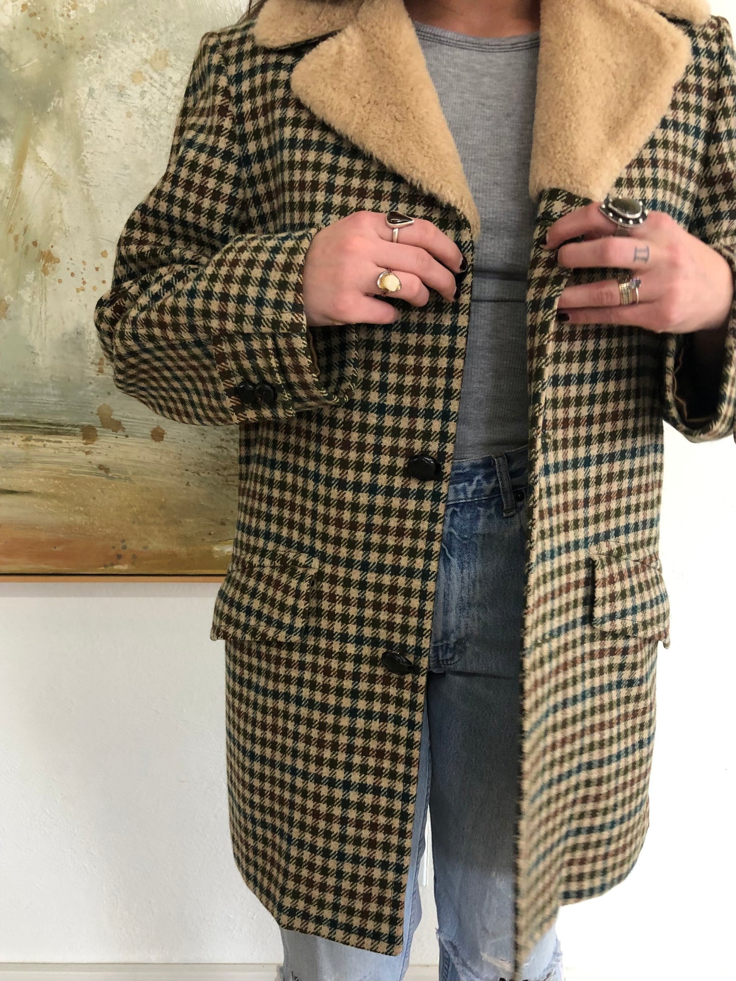Vintage Pendleton Plaid Wool Coat
