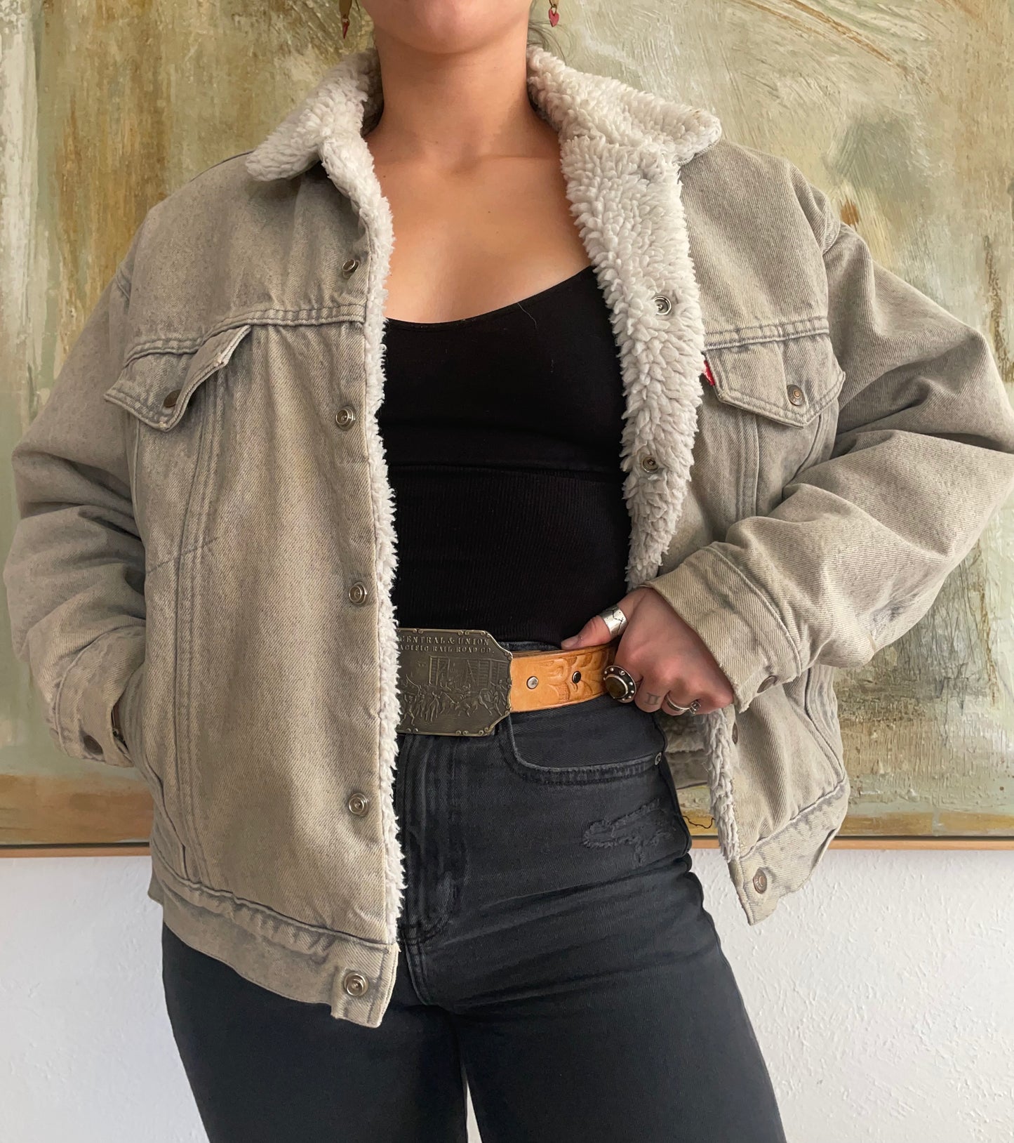Vintage Levis Denim and Sherpa Jacket