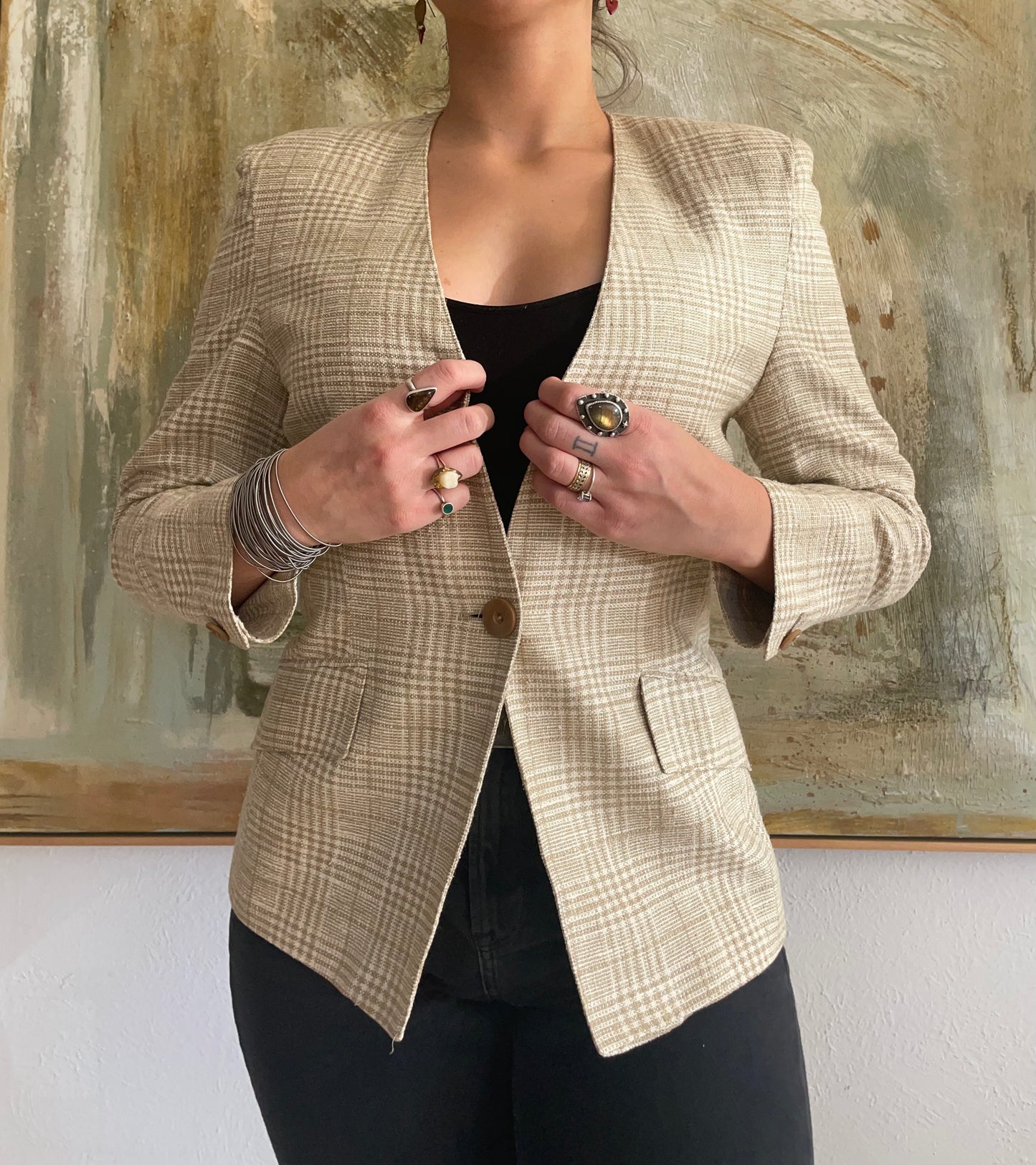 Vintage Plaid Max Mara Blazer