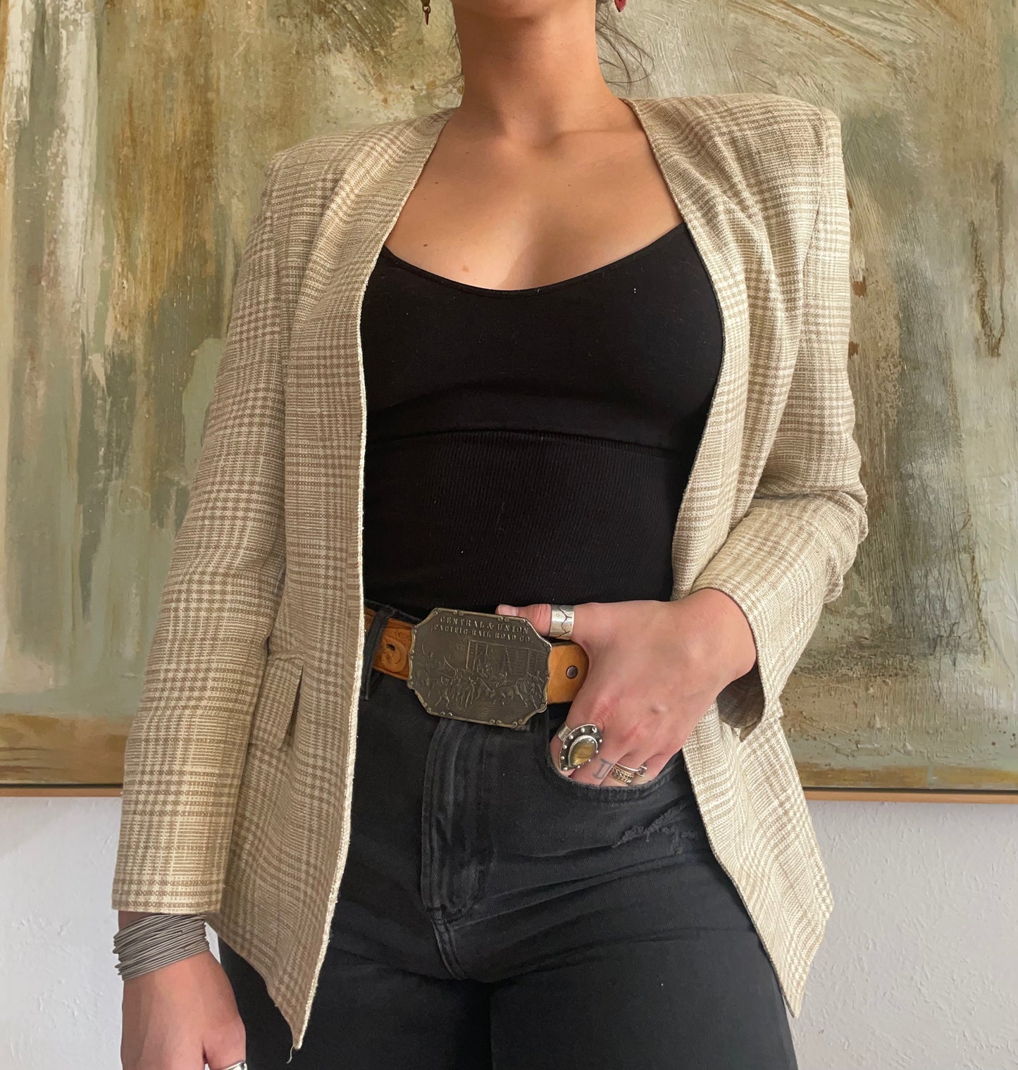 Vintage Plaid Max Mara Blazer