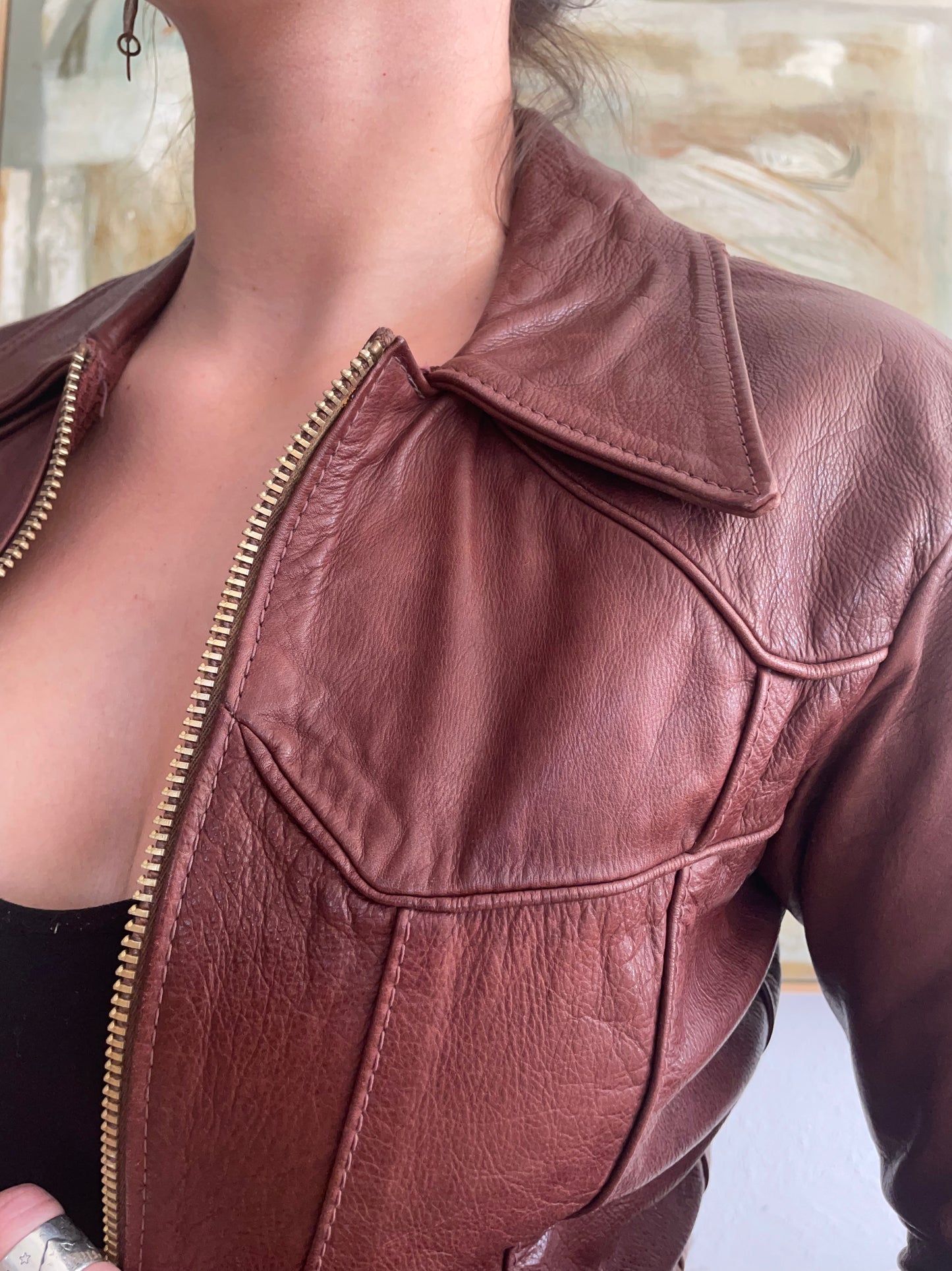 Vintage 1960's East West Musical Instruments Leather Jacket