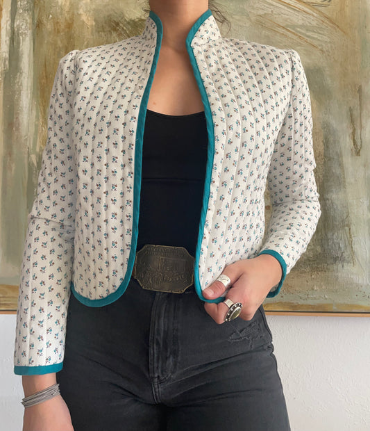 Vintage 70'S Quilted Floral Jacket