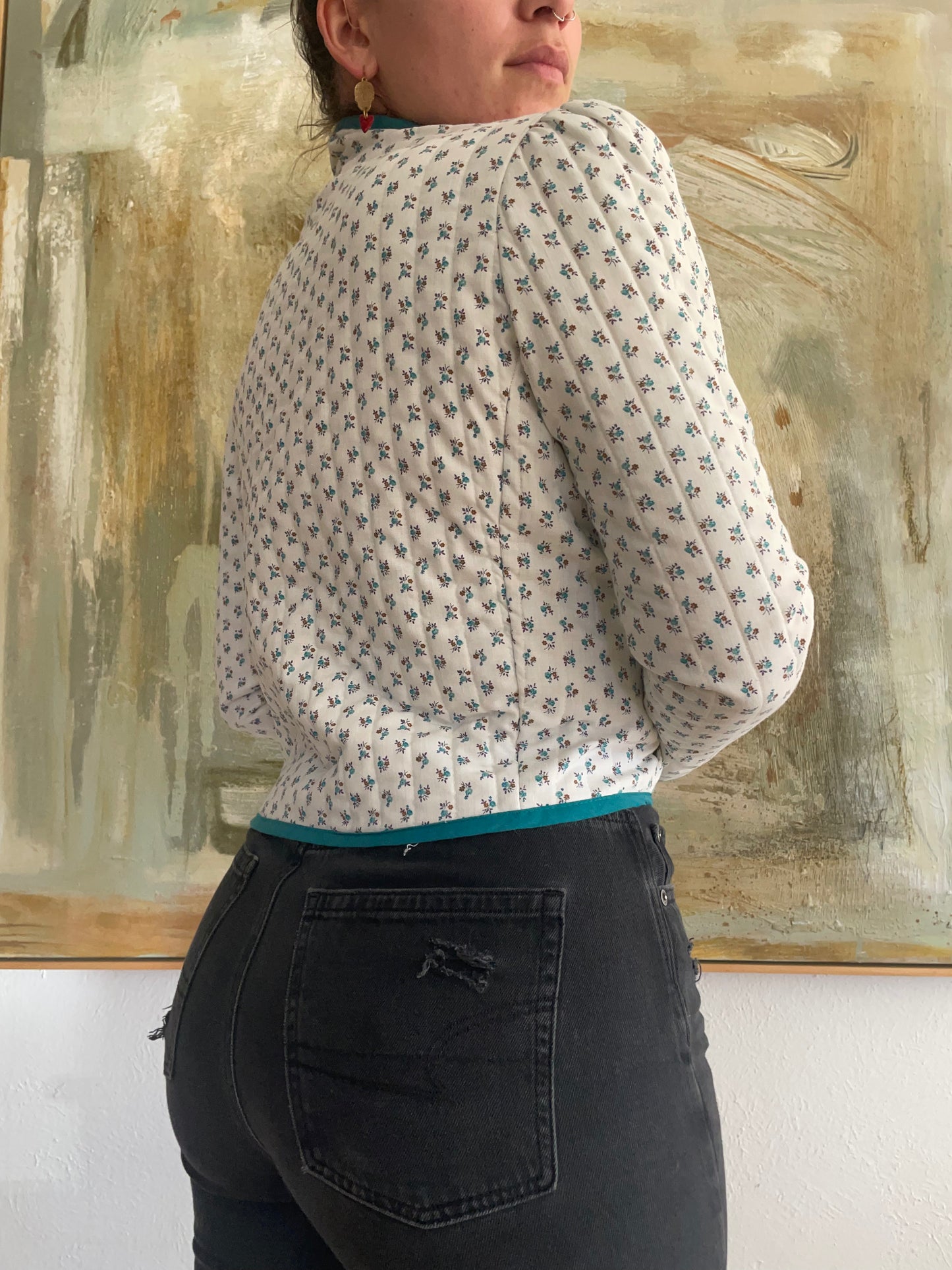 Vintage 70'S Quilted Floral Jacket