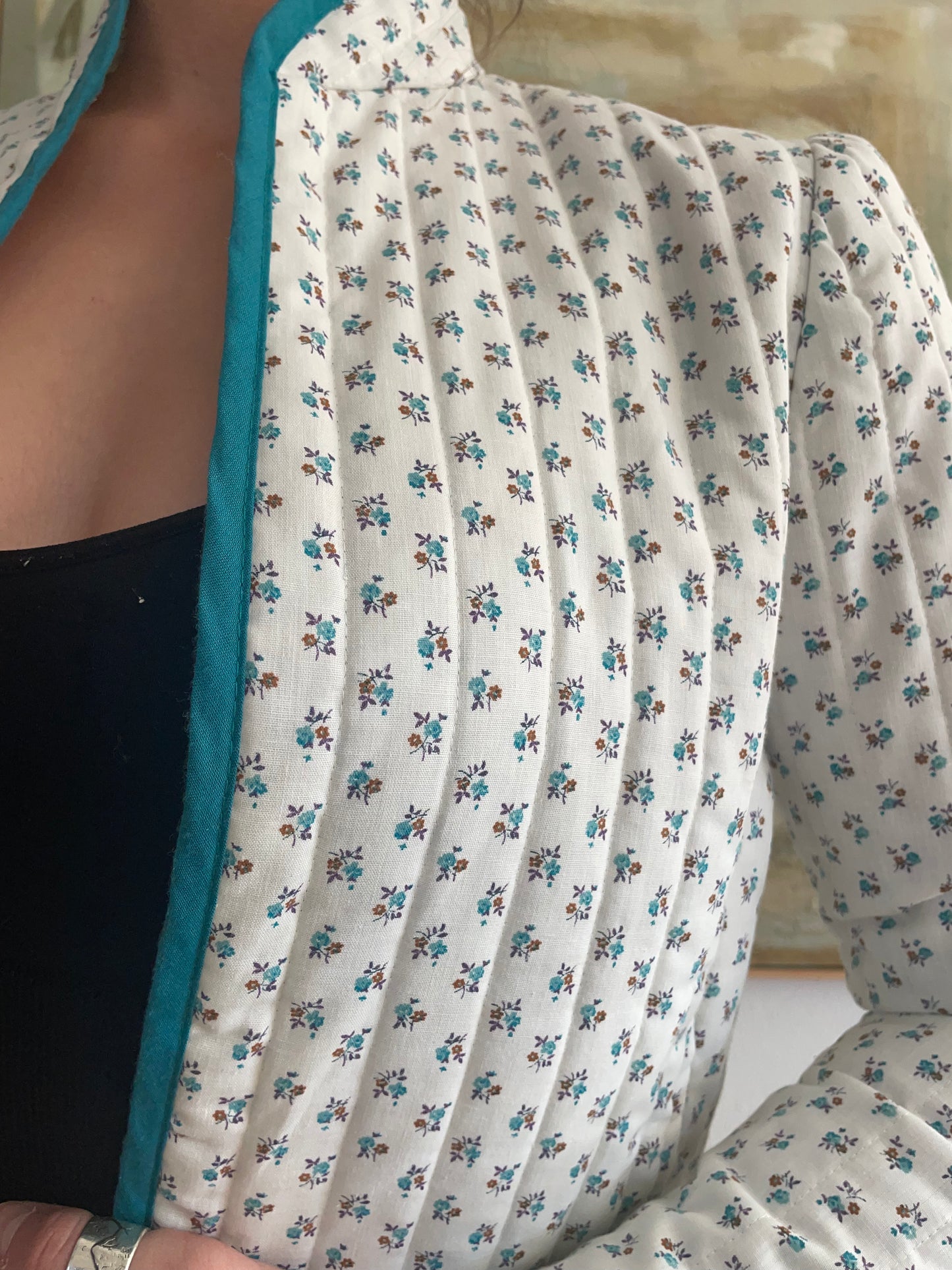 Vintage 70'S Quilted Floral Jacket