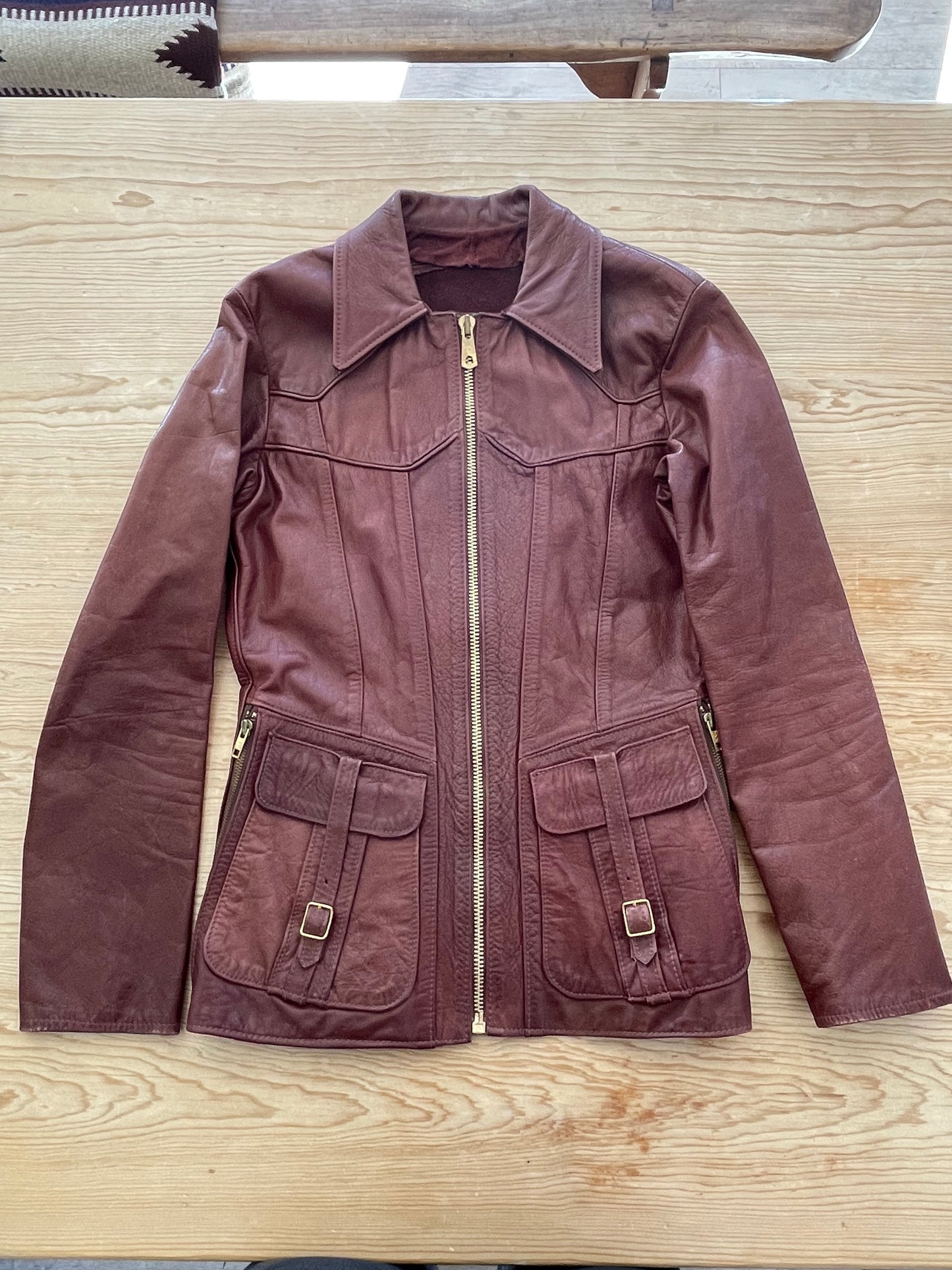 Vintage 1960's East West Musical Instruments Leather Jacket