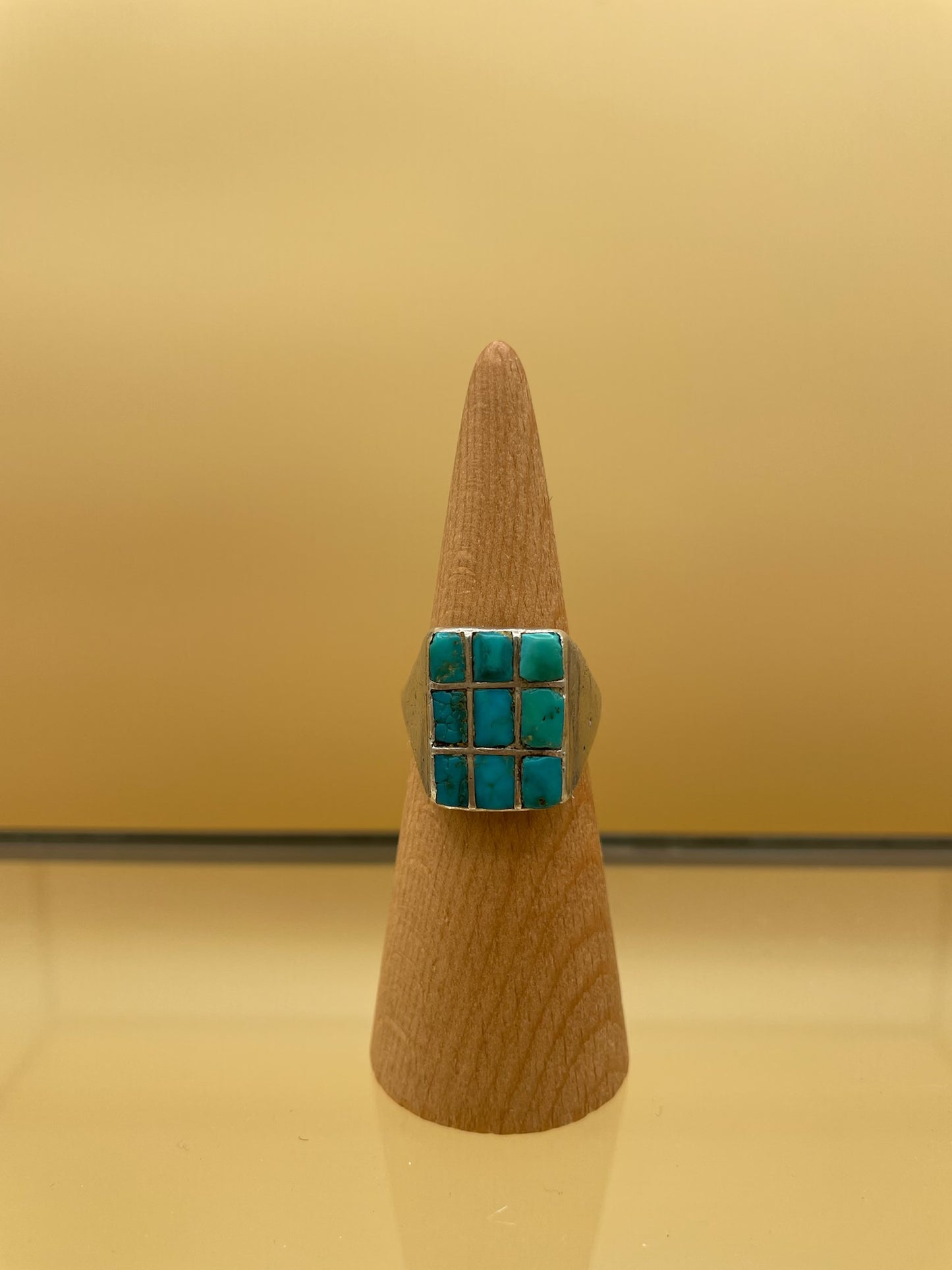 Vintage Sterling Silver Chunky Turquoise Ring