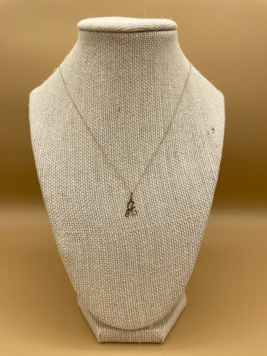 14k "A" Necklace w/Chain
