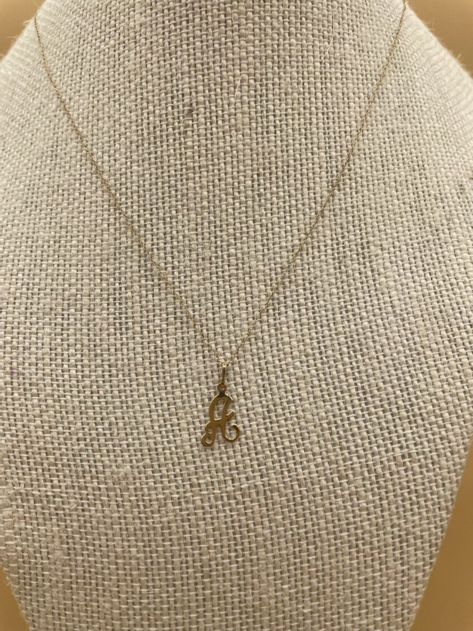 14k "A" Necklace w/Chain